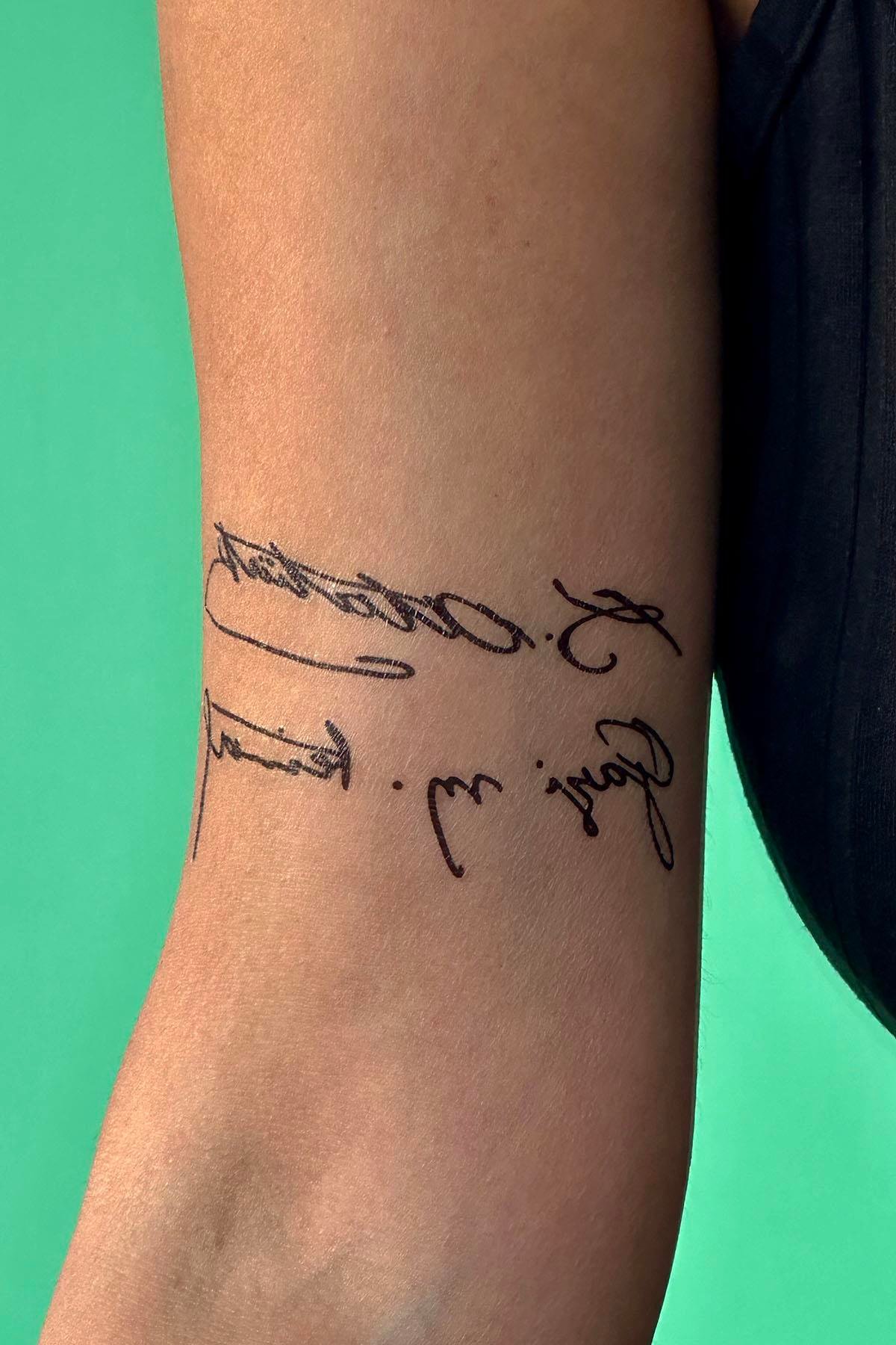 Geçici Atatürk İmza Mini Dövme Tattoo