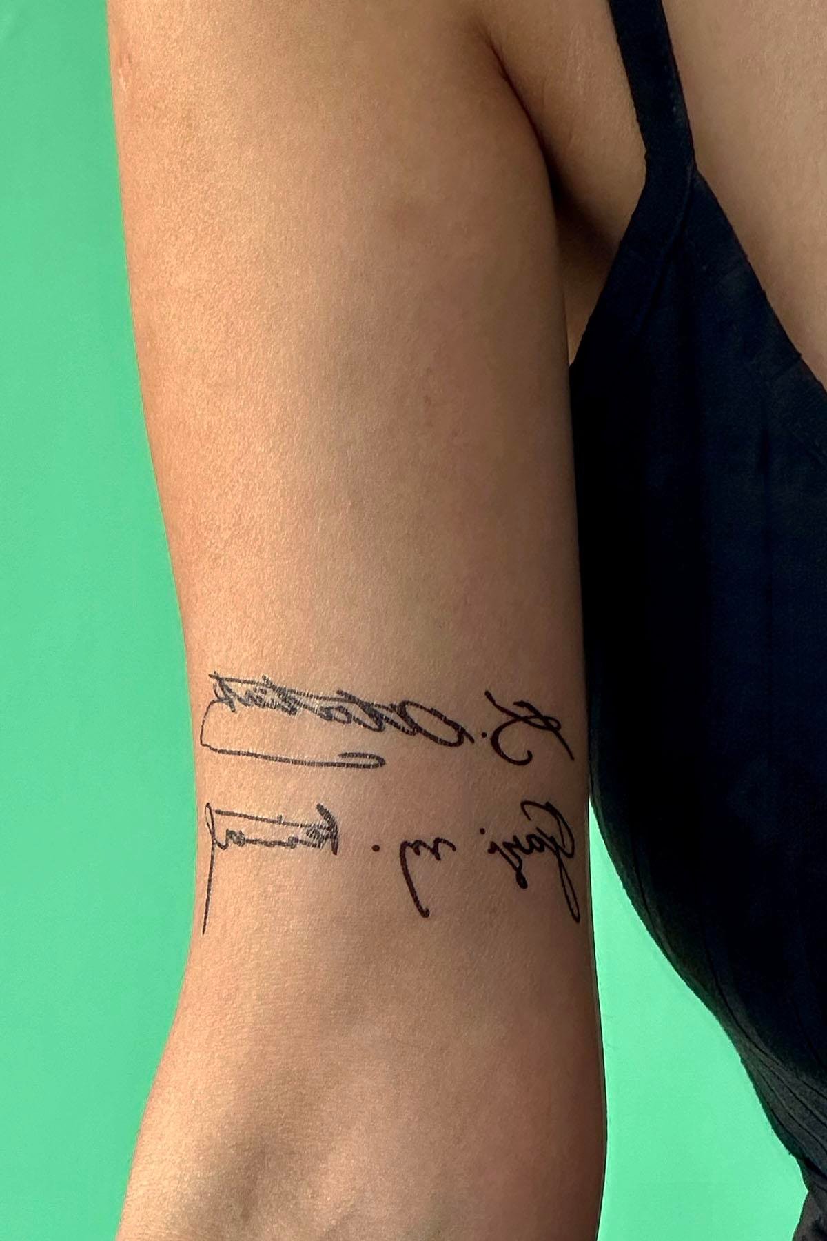 Geçici Atatürk İmza Mini Dövme Tattoo