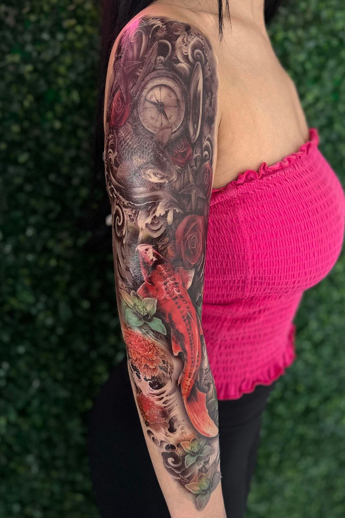 Geçici Balık ve Saat Kol Dövme Tattoo