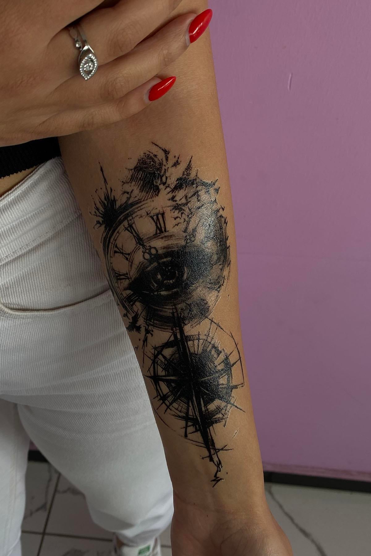 Geçici Göz Figürlü Dövme Tattoo