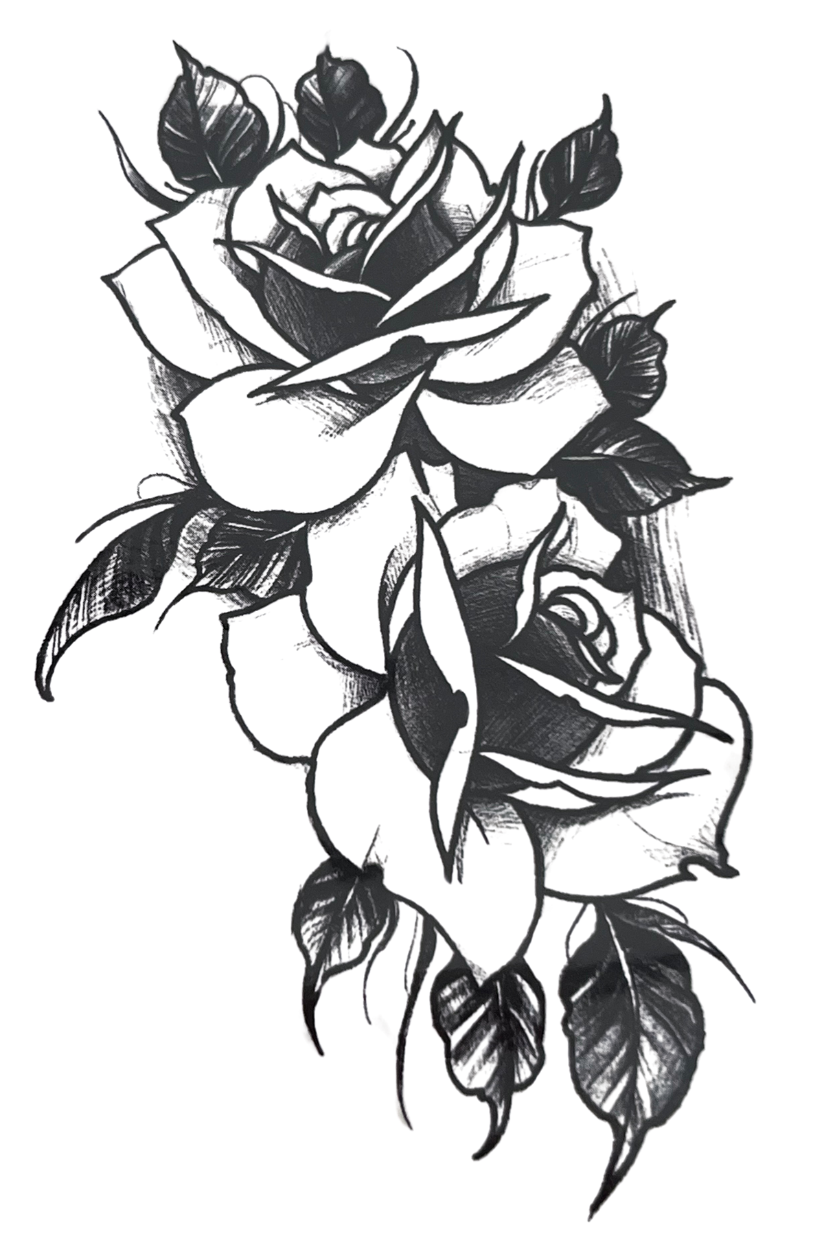 Geçici Gül Figürlü Mini Dövme Tattoo