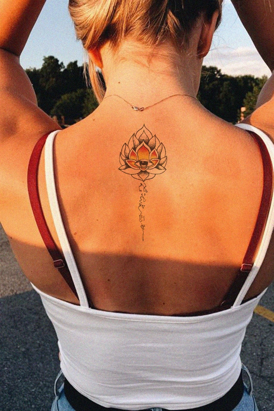 Temporary Rose and Eye Tattoo Tattoo