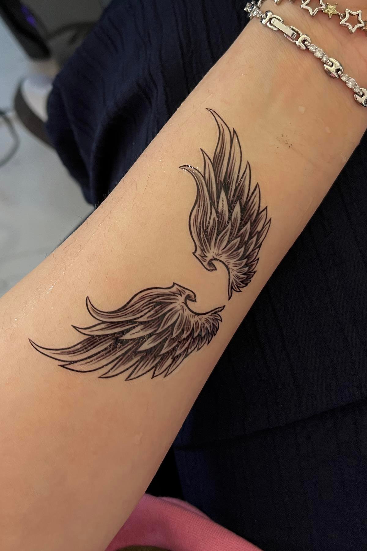 Geçici Kanat Figürlü Mini Dövme Tattoo