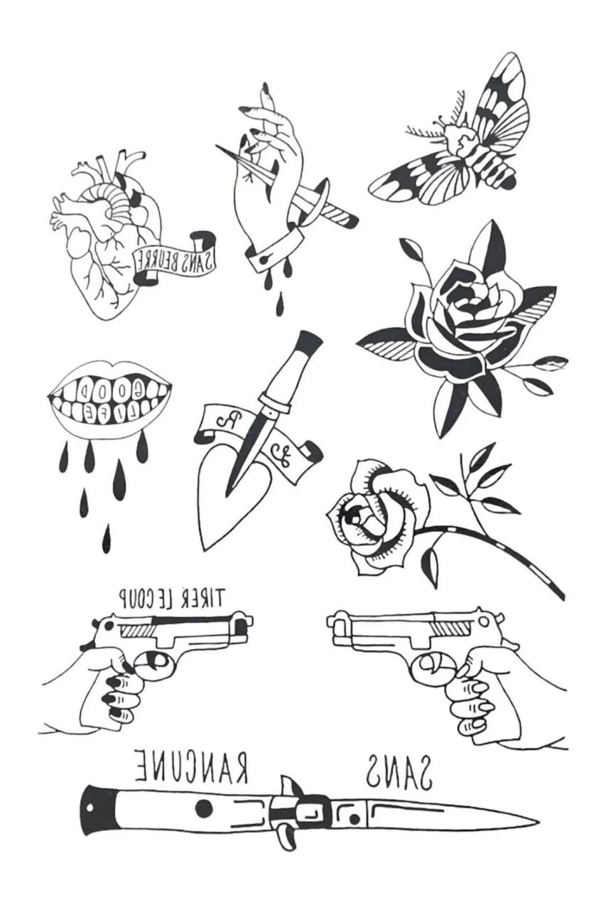 Geçici Karışık Figür Dövme Tattoo