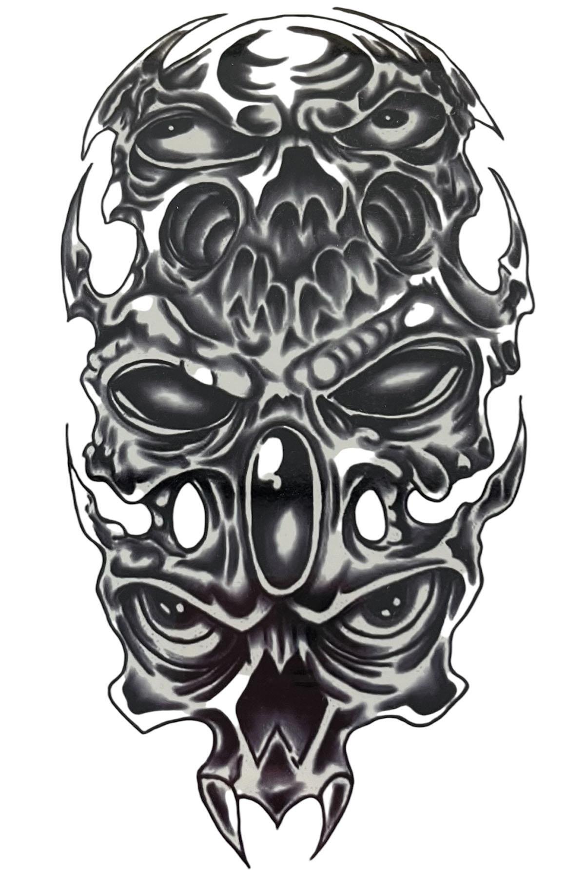 Geçici Karışık Figürlü Dövme Tattoo