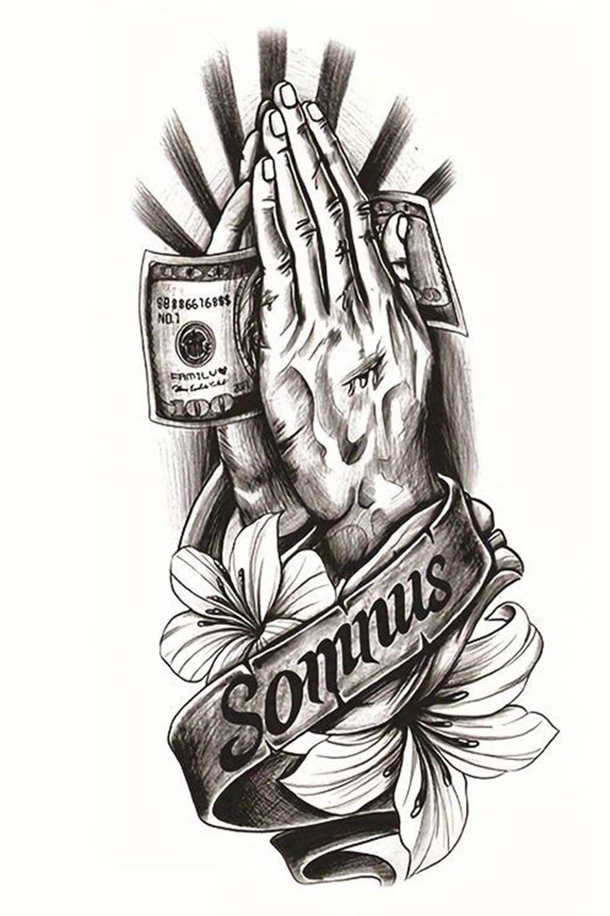 Geçici Karışık Figürlü Dövme Tattoo