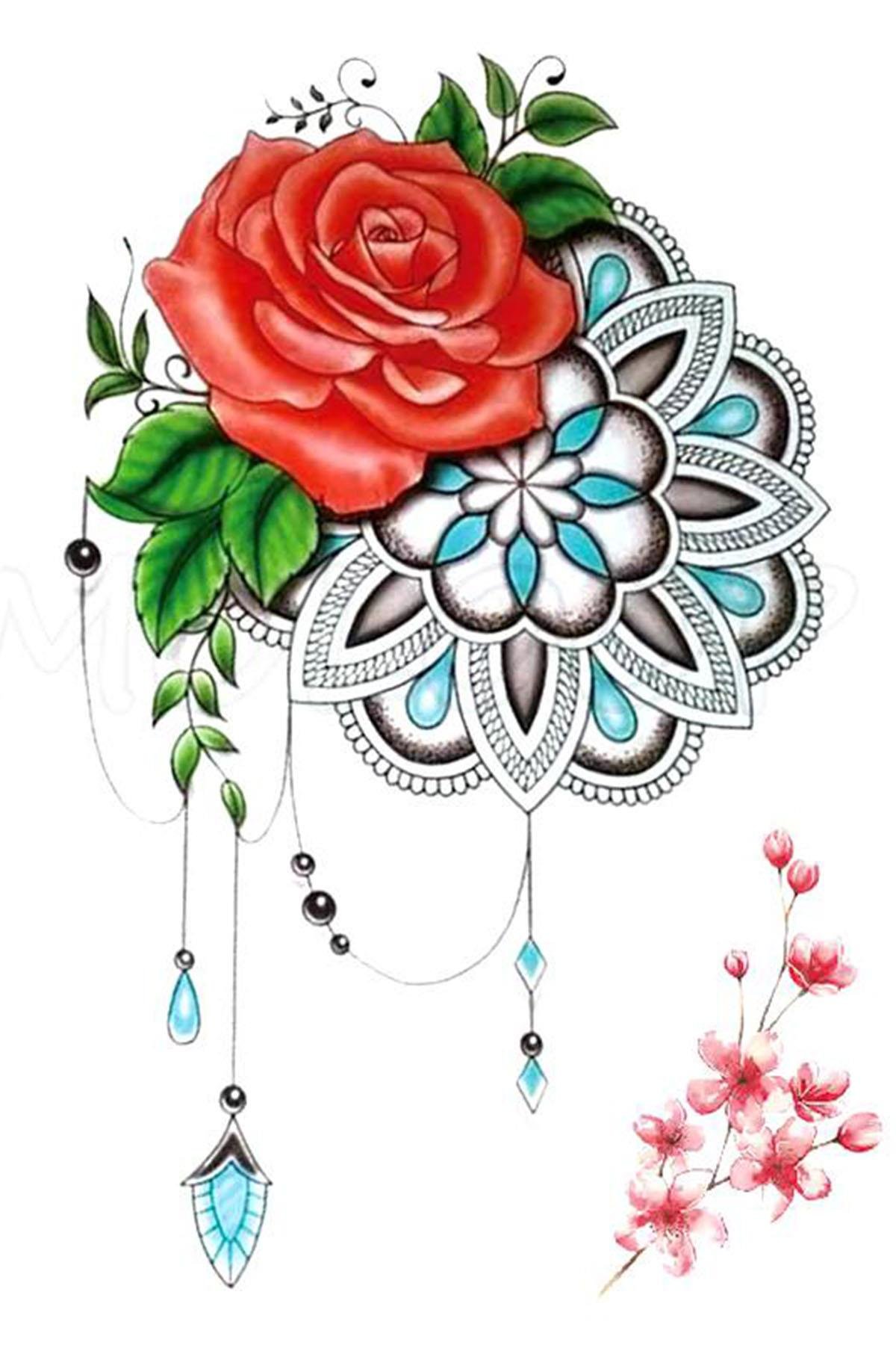 Geçici Karışık Figürlü Dövme Tattoo