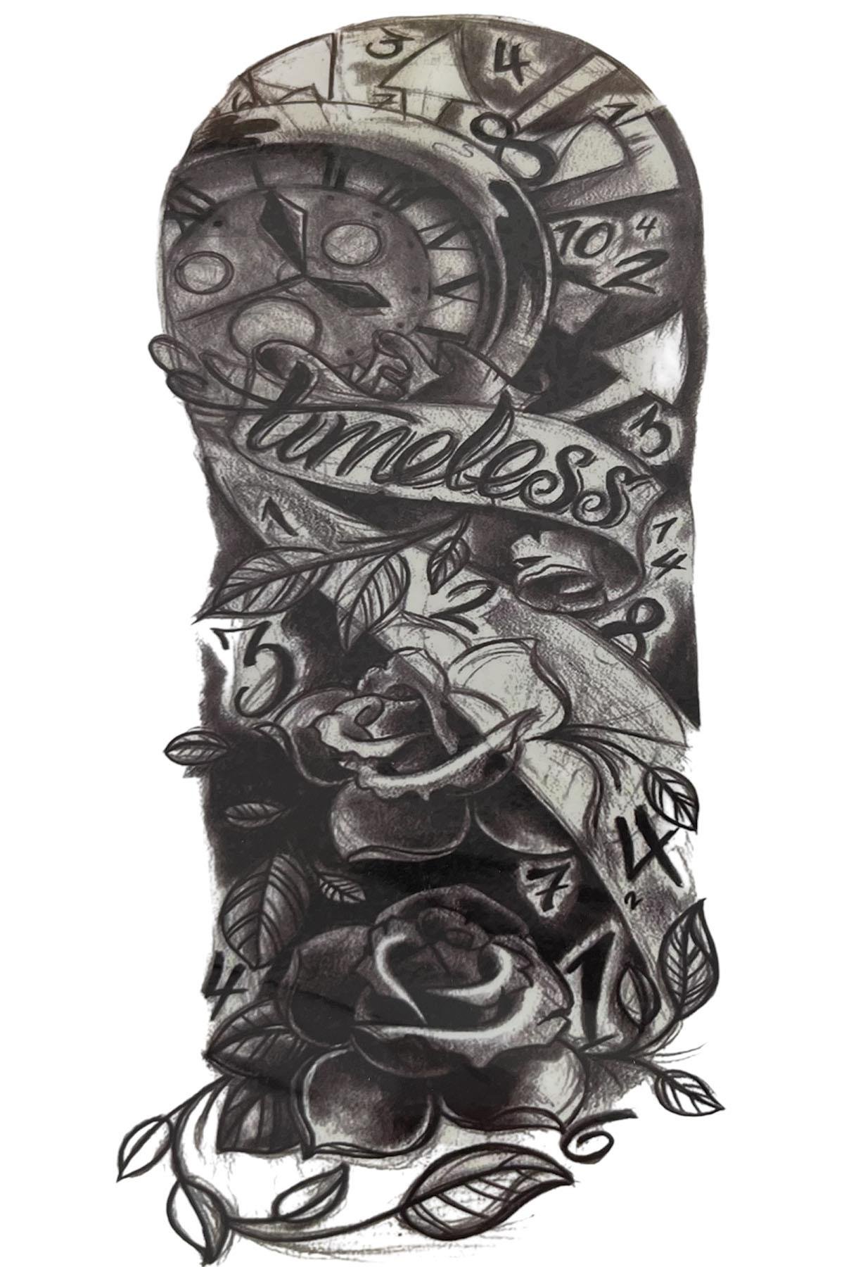 Geçici Karışık Figürlü Dövme Tattoo