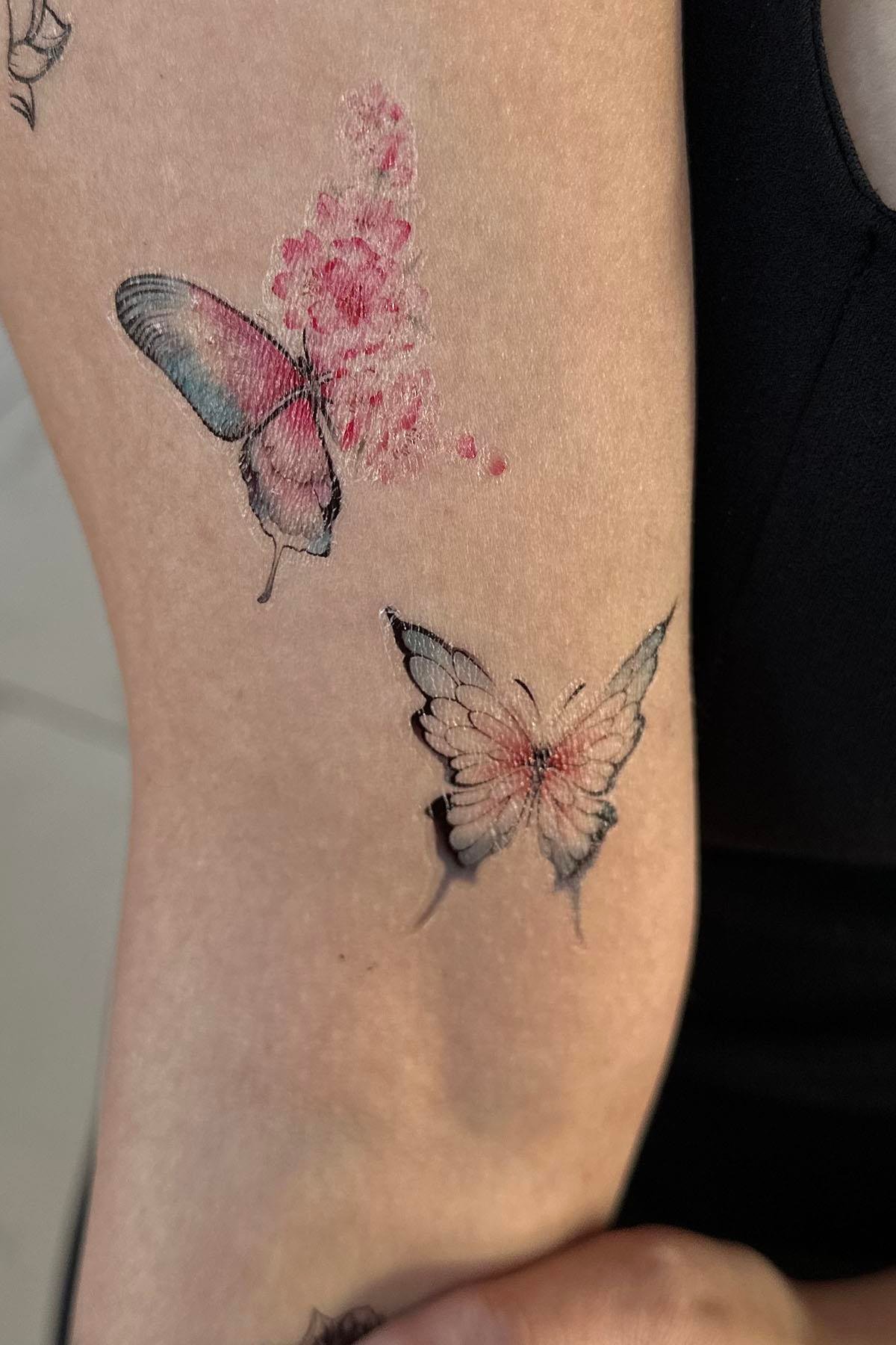 Geçici Kelebek Figürlü Mini Dövme Tattoo