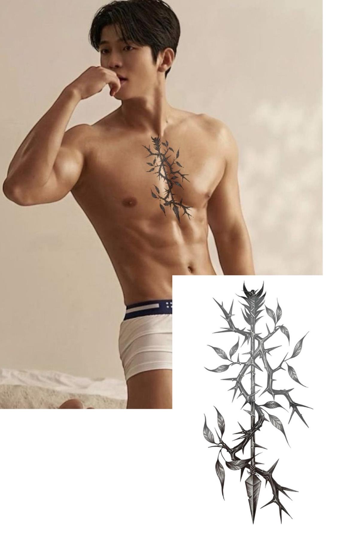 Geçici Kılıç Figürlü Büyük Boy Dövme Tattoo