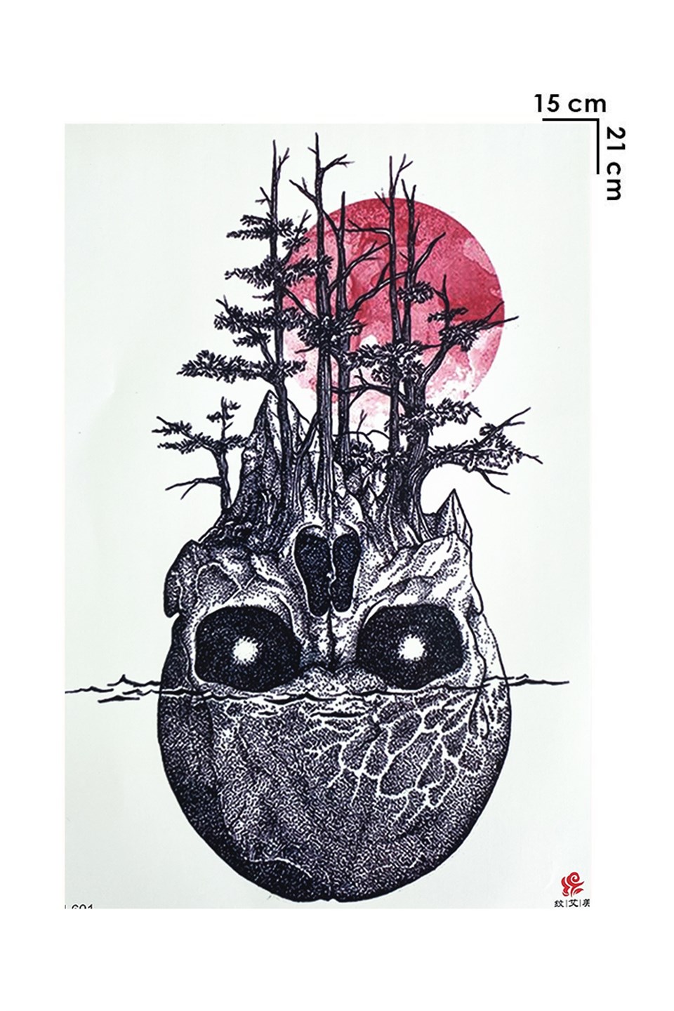 Geçici Kuru kafa Dövme Tattoo