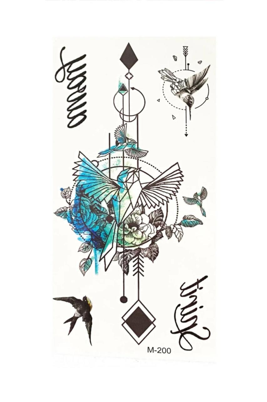 Geçici Kuş Figürlü Dövme Tattoo