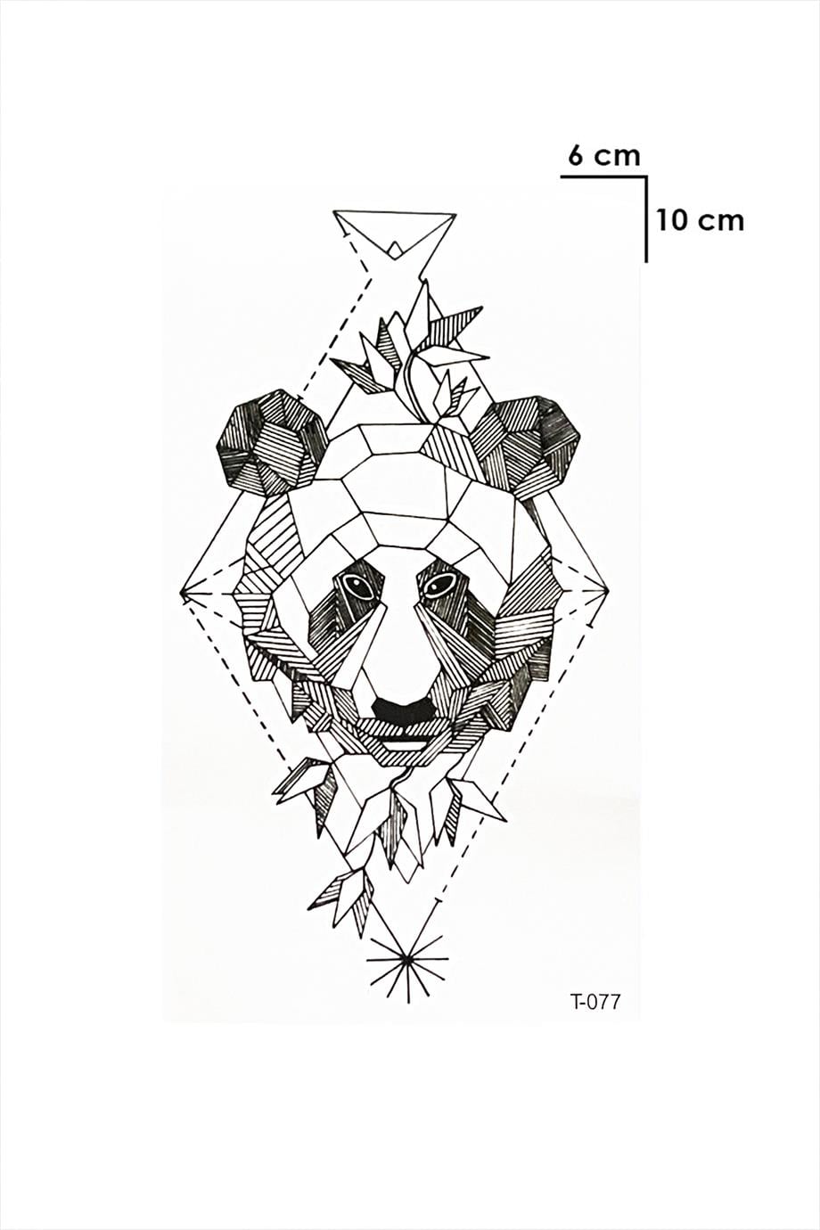 Geçici Mini Panda Dövme Tattoo