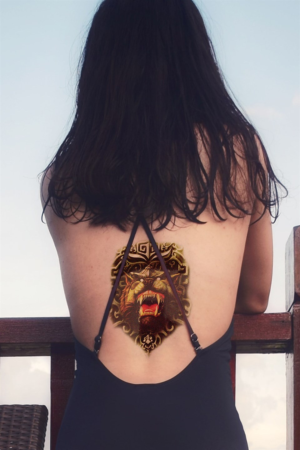 Temporary Wild Bear Tattoo Tattoo