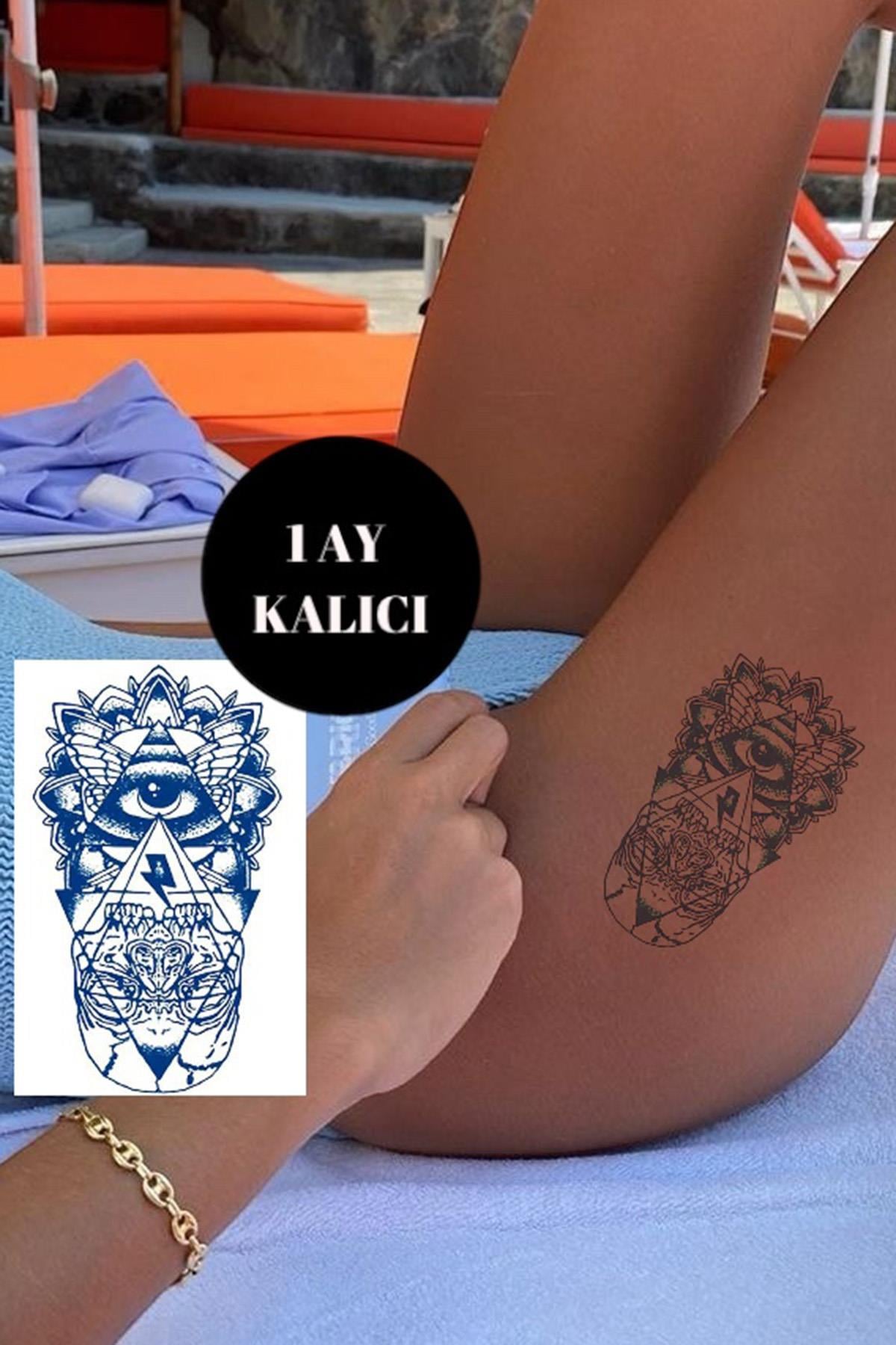 Göz Figürlü 12 Saat Sonra Kararan Geçici Dövme Tattoo