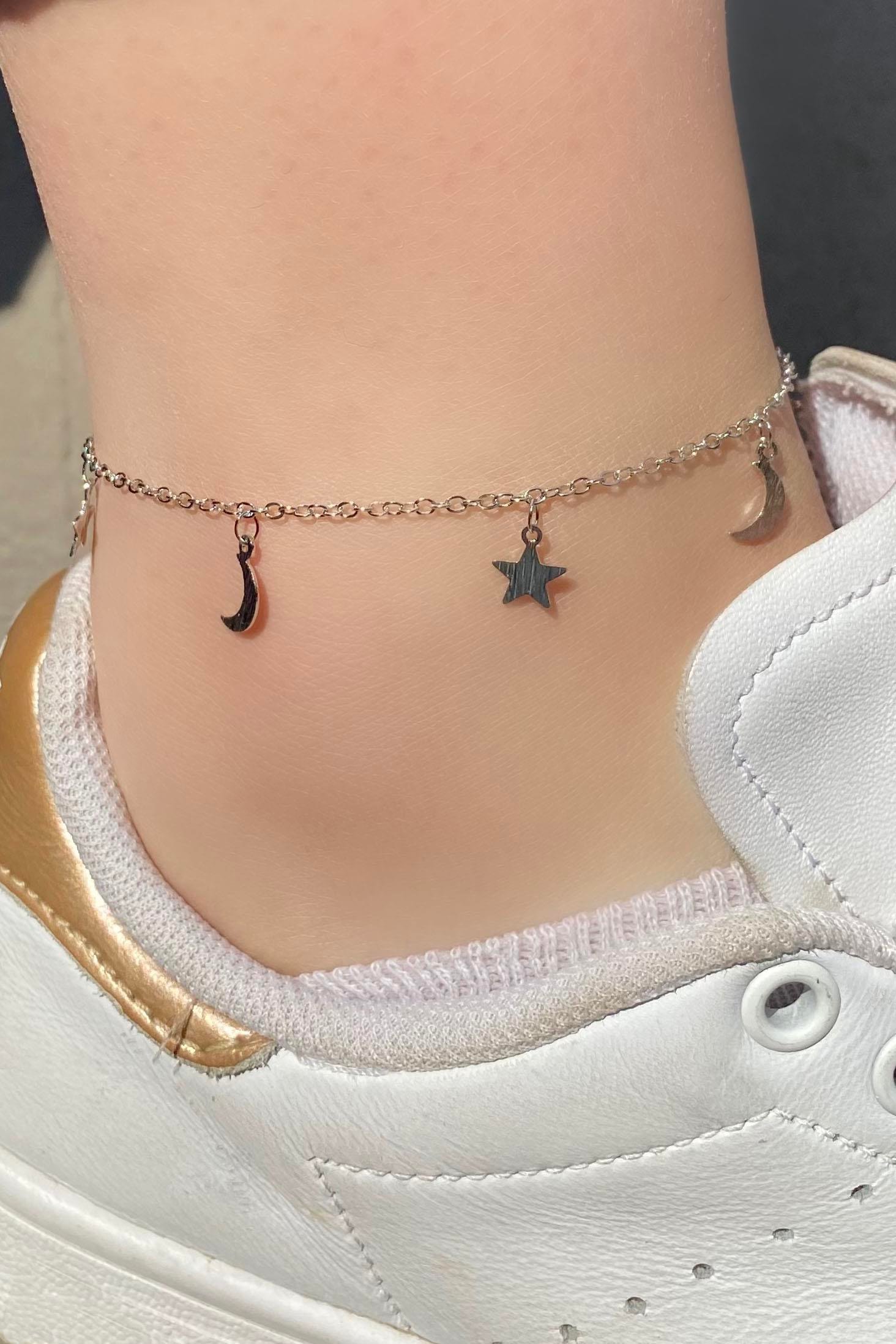 Gümüş Renk Ay Ve Yıldız Figürlü Halhal 