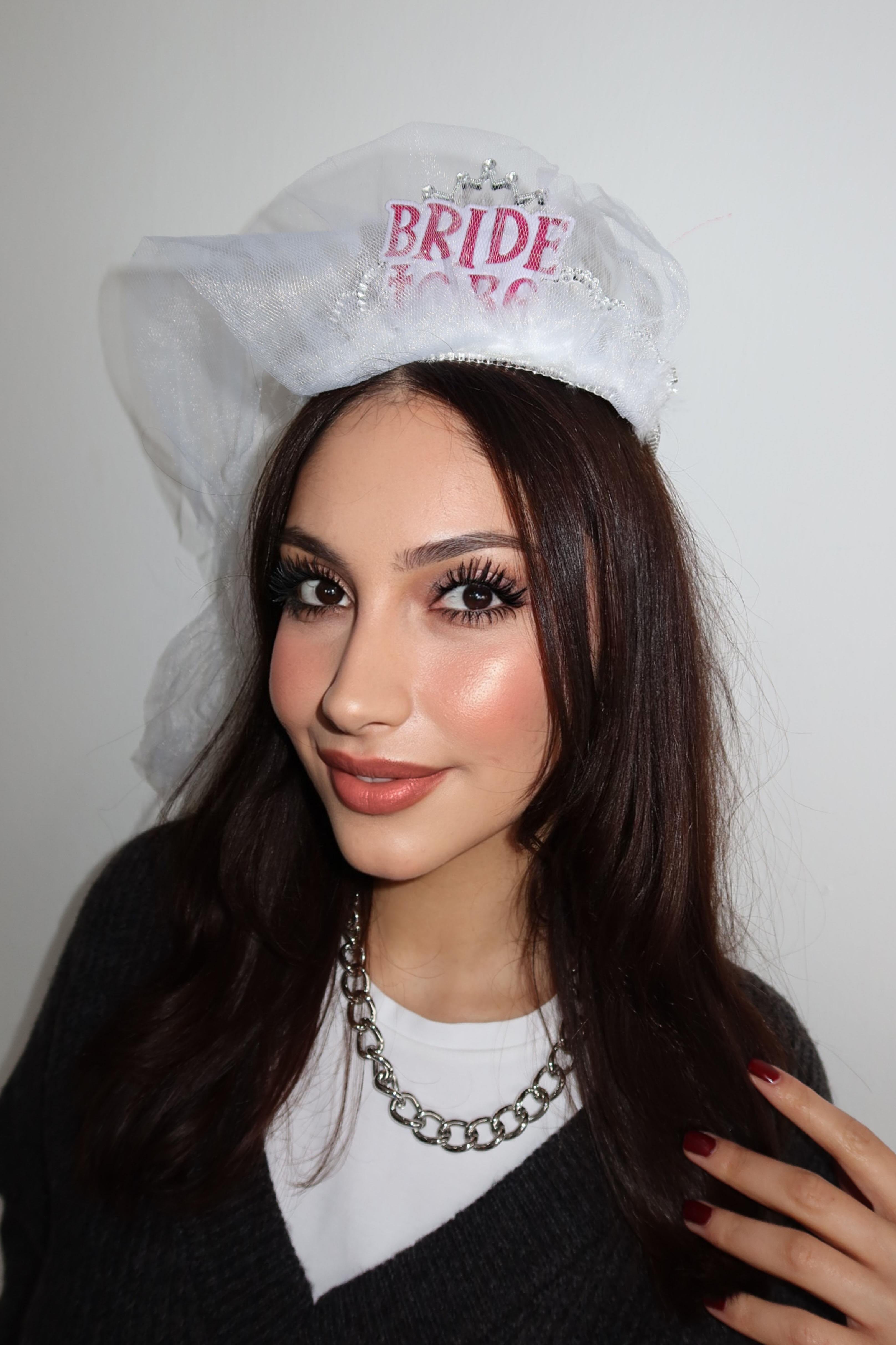 Gümüş Renk Bride To Be Duvak Detaylı Tarak Taç