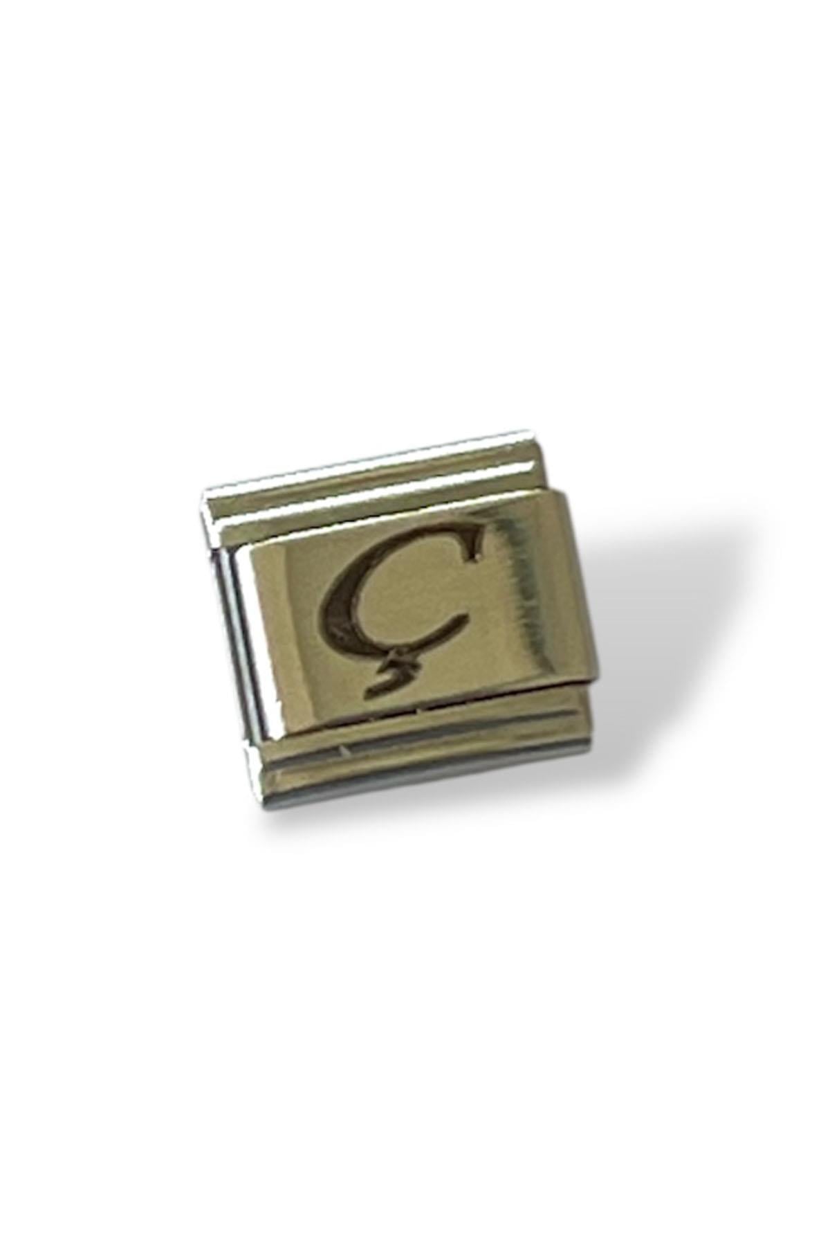Gümüş Renk Ç Harf Çelik Nomination Charm (Tek)