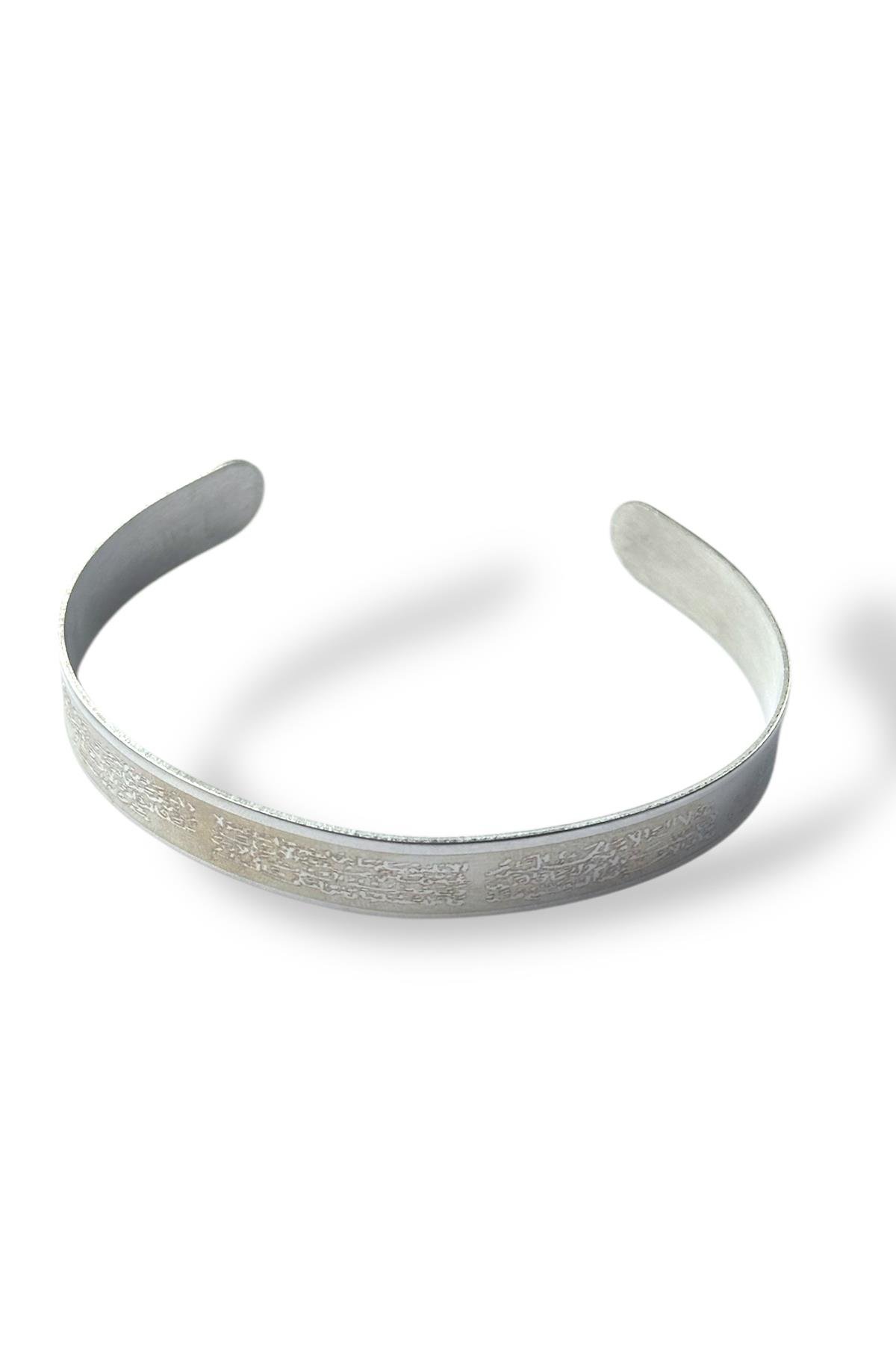 Gümüş Renk Erkek Kelepçe Bileklik 