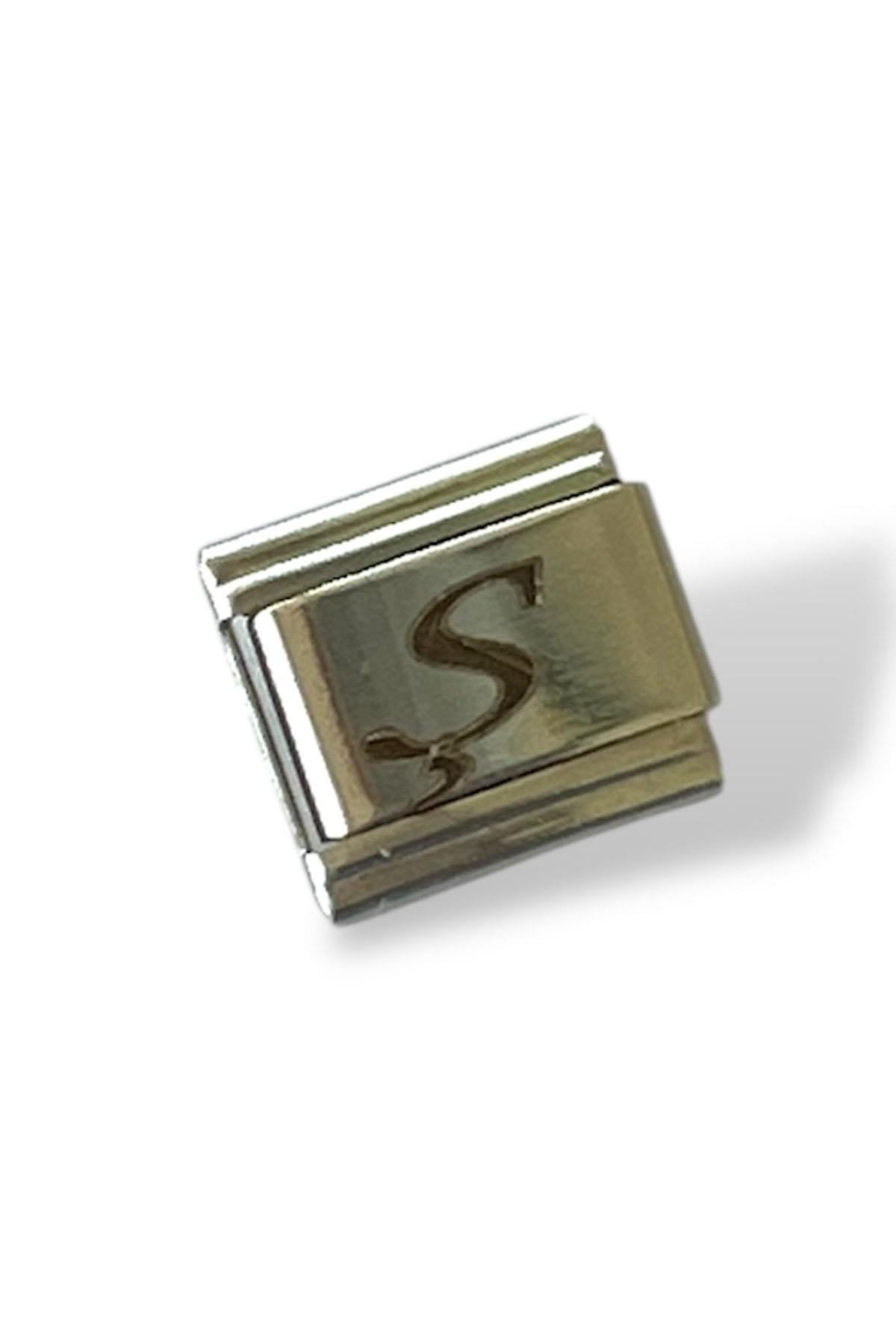 Gümüş Renk Ş Harf Çelik Nomination Charm (Tek)