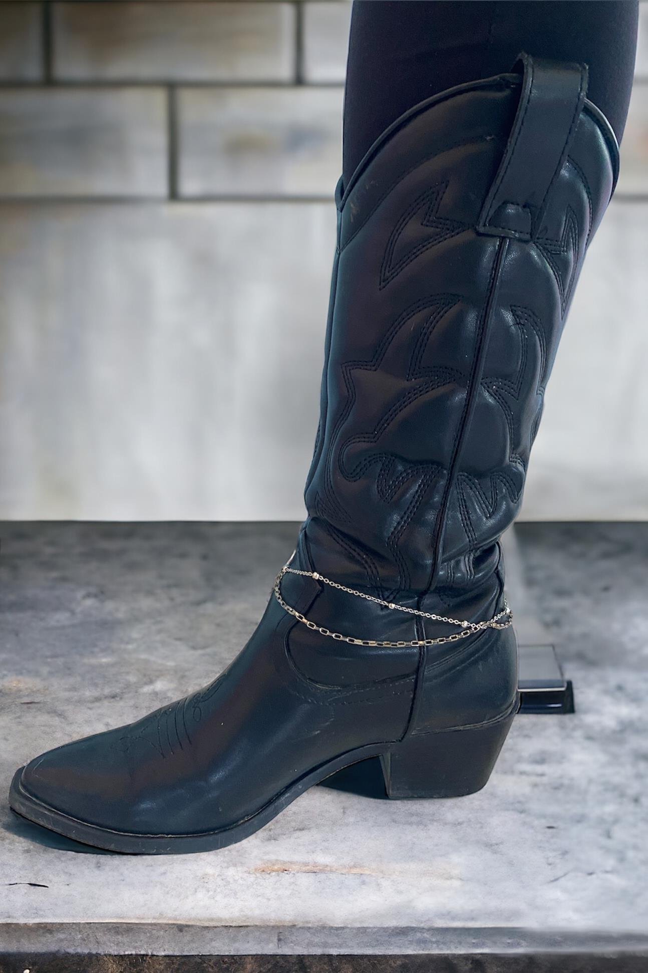 Gümüş Renk Zincirli Ayakkabı/Çizme Halhalı