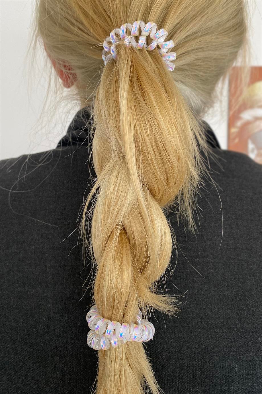 İkili Helezon Hologramlı Lastik Toka