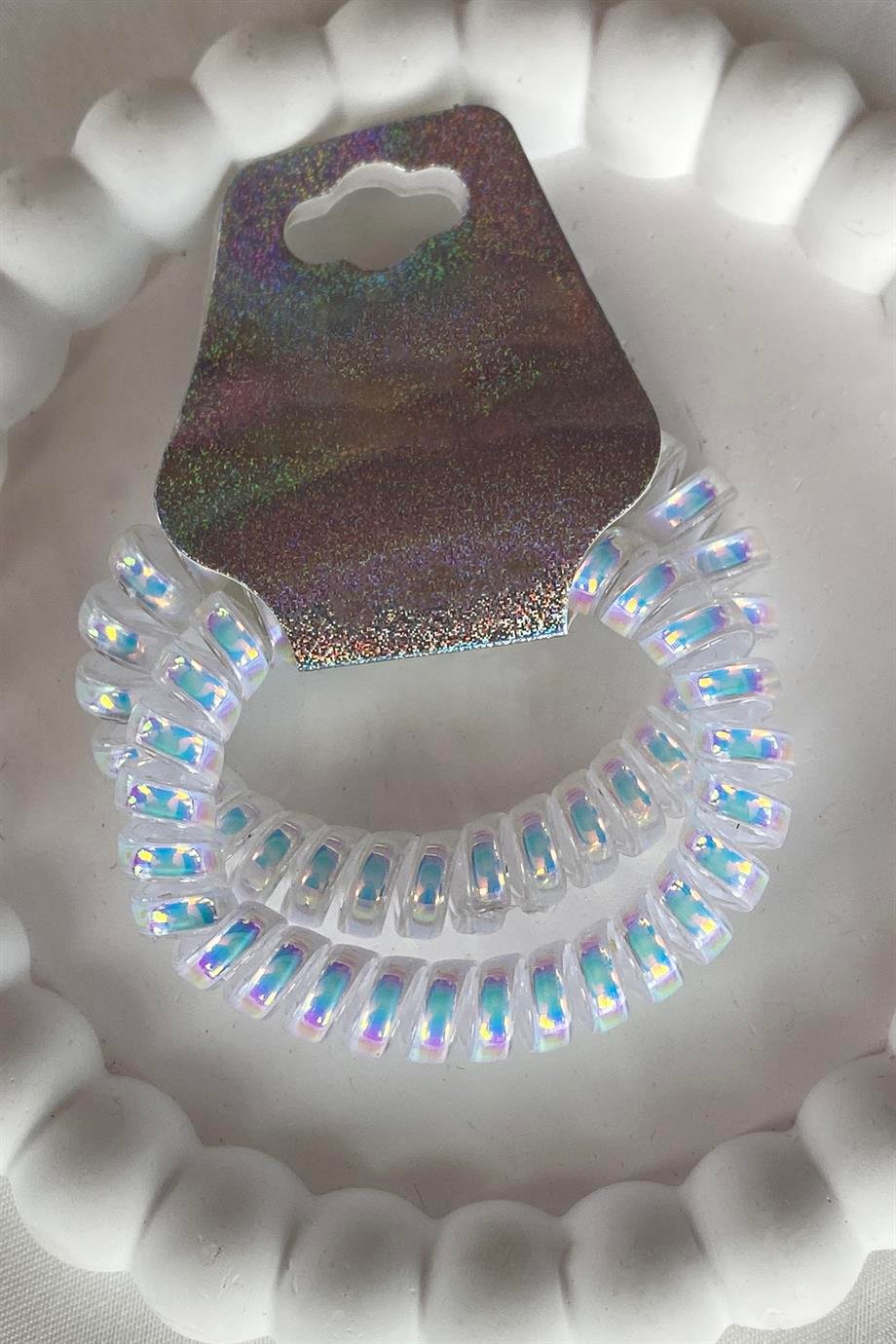 İkili Helezon Hologramlı Lastik Toka Set