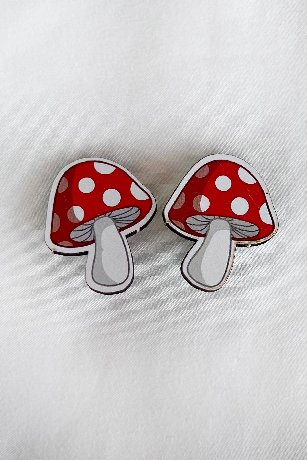 İkili Mantar Figürlü Çocuk Pens Toka Set