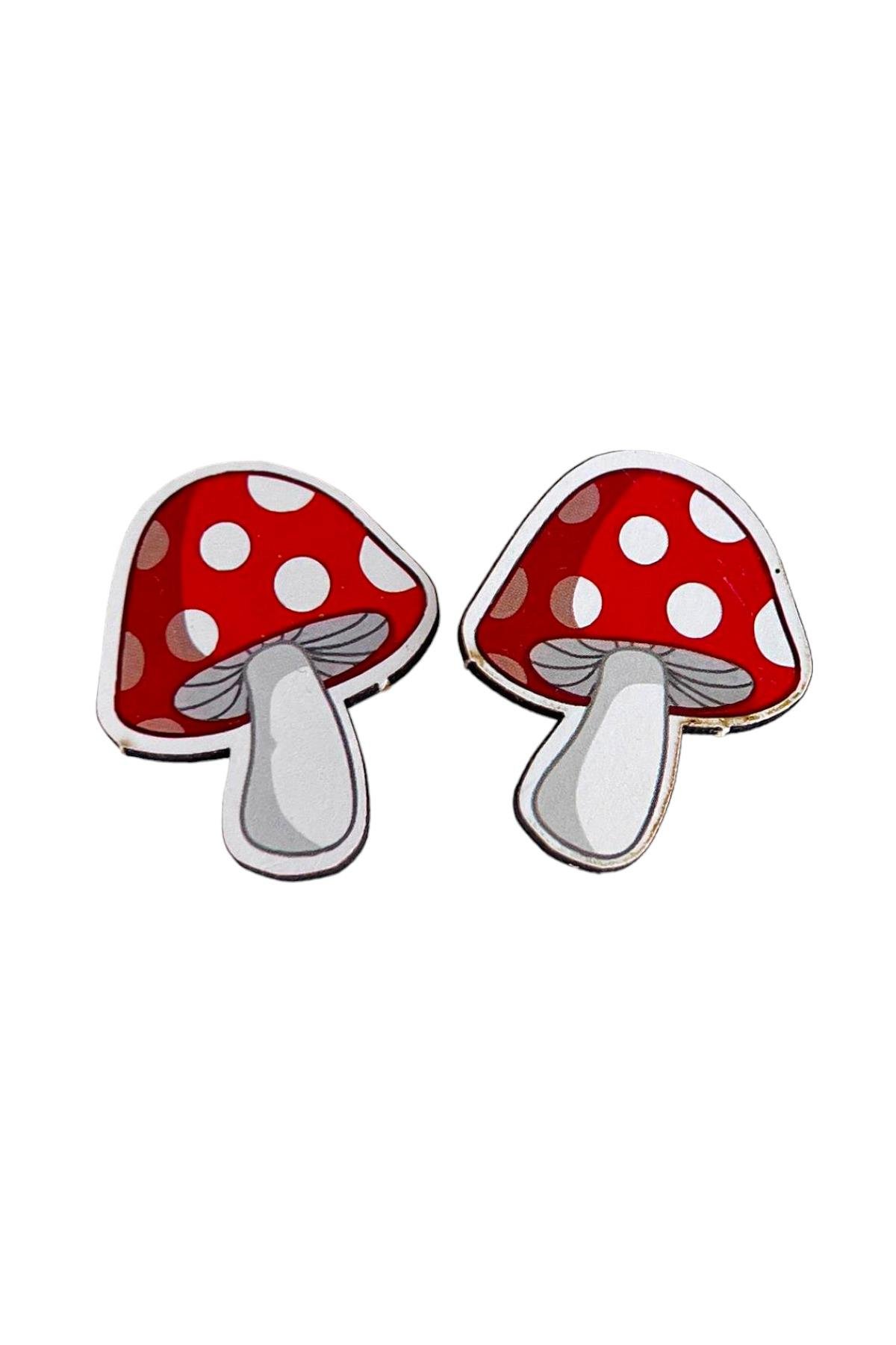 İkili Mantar Figürlü Çocuk Pens Toka Set