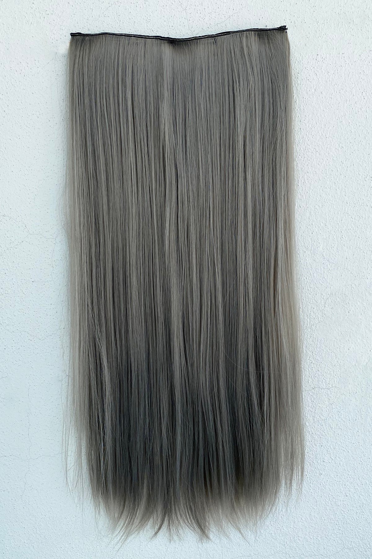 Isıya Dayanıklı Yarım Ay Saç Çıt Çıt / Düz / Gri / 70Cm / 140Gr (13#)