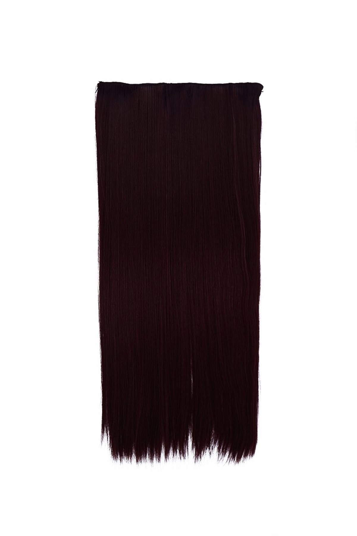 Isıya Dayanıklı Yarımay Çıt Çıt Saç - 99J - Kızıl Kahve - Düz - 60 Cm - 110 Gr