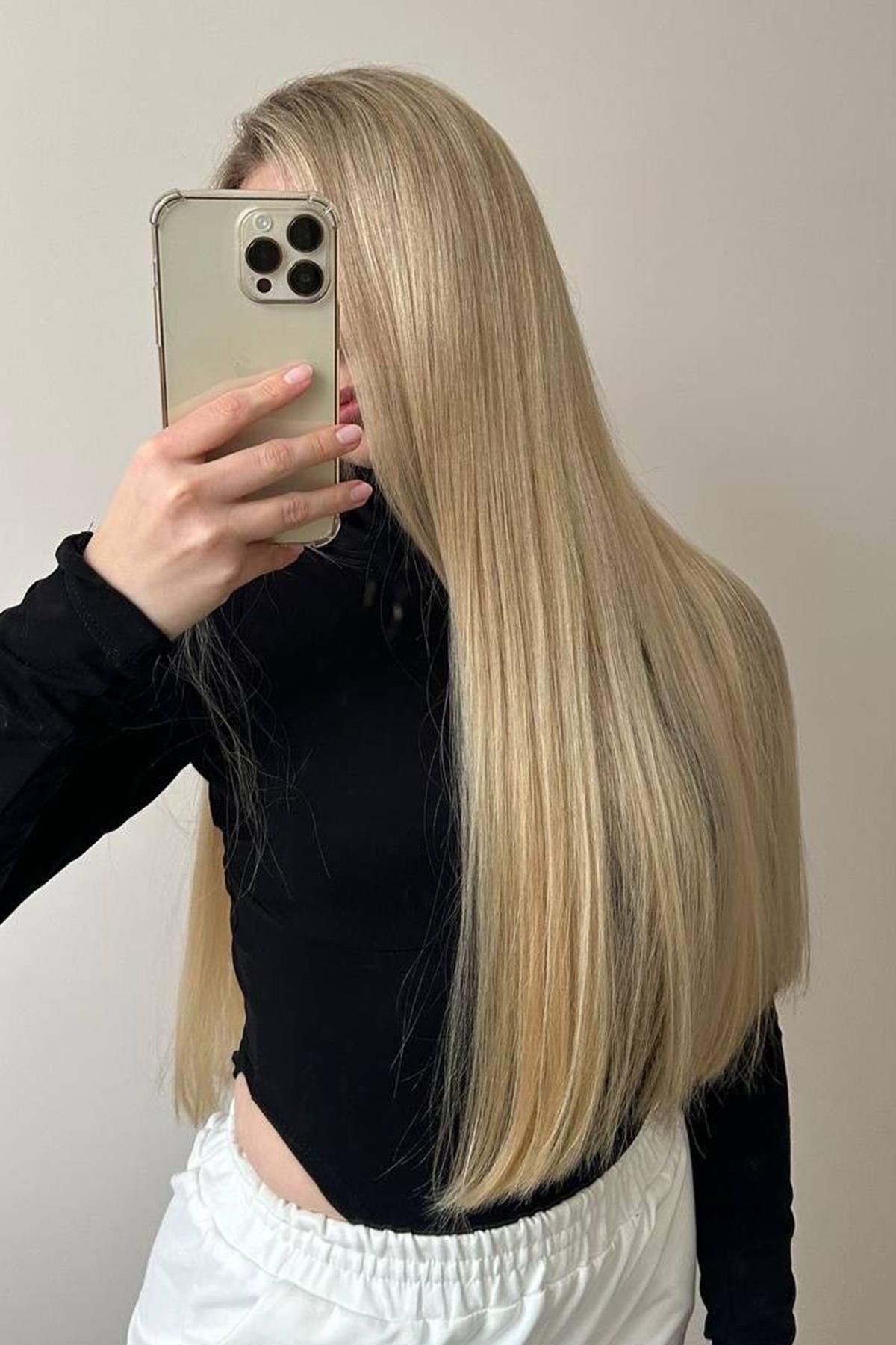 Isıya Dayanıklı Yıkanabilir Yarımay Premium ÇıtÇıt Saç 2# Bal Köpüğü-Duz-65Cm-231 Gr-2 Adet YanÇıtÇıtSaç