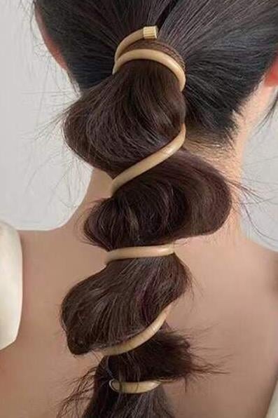 Kahve Renk 2´li Yaylı Spiral Toka