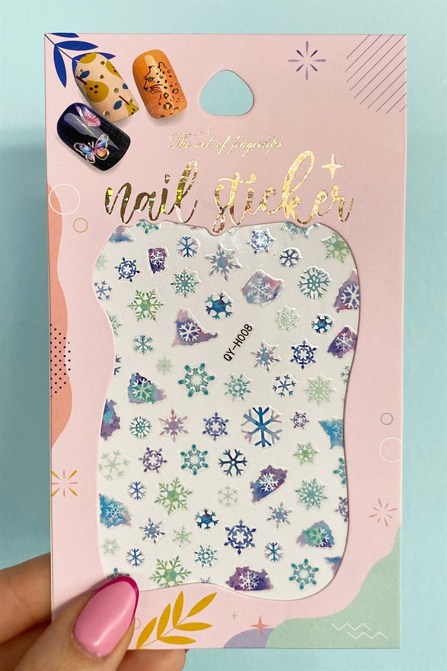 Karışık Desenli Tırnak Sticker