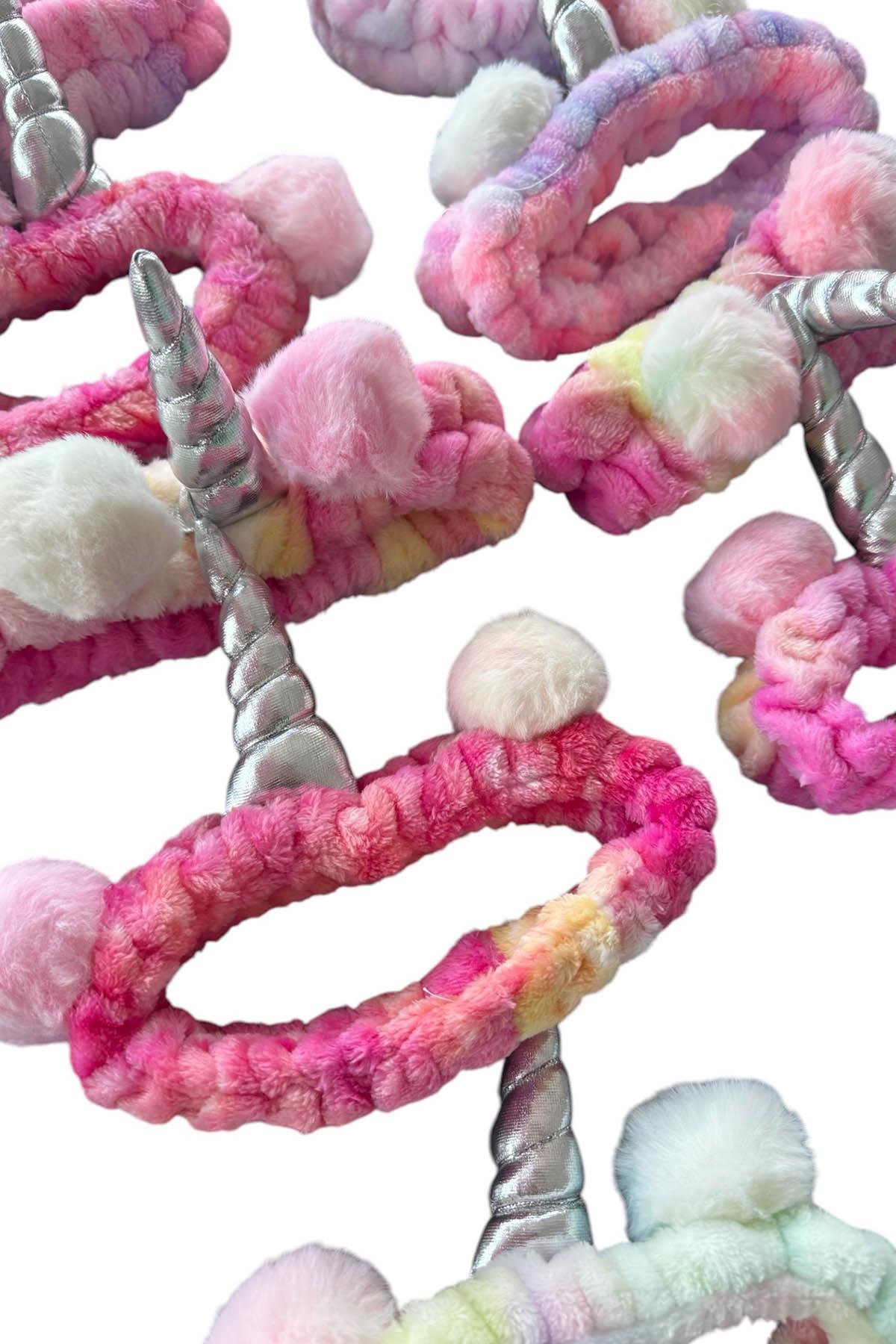 Karışık Renk 12'li Unicorn Figürlü Saç Bandı