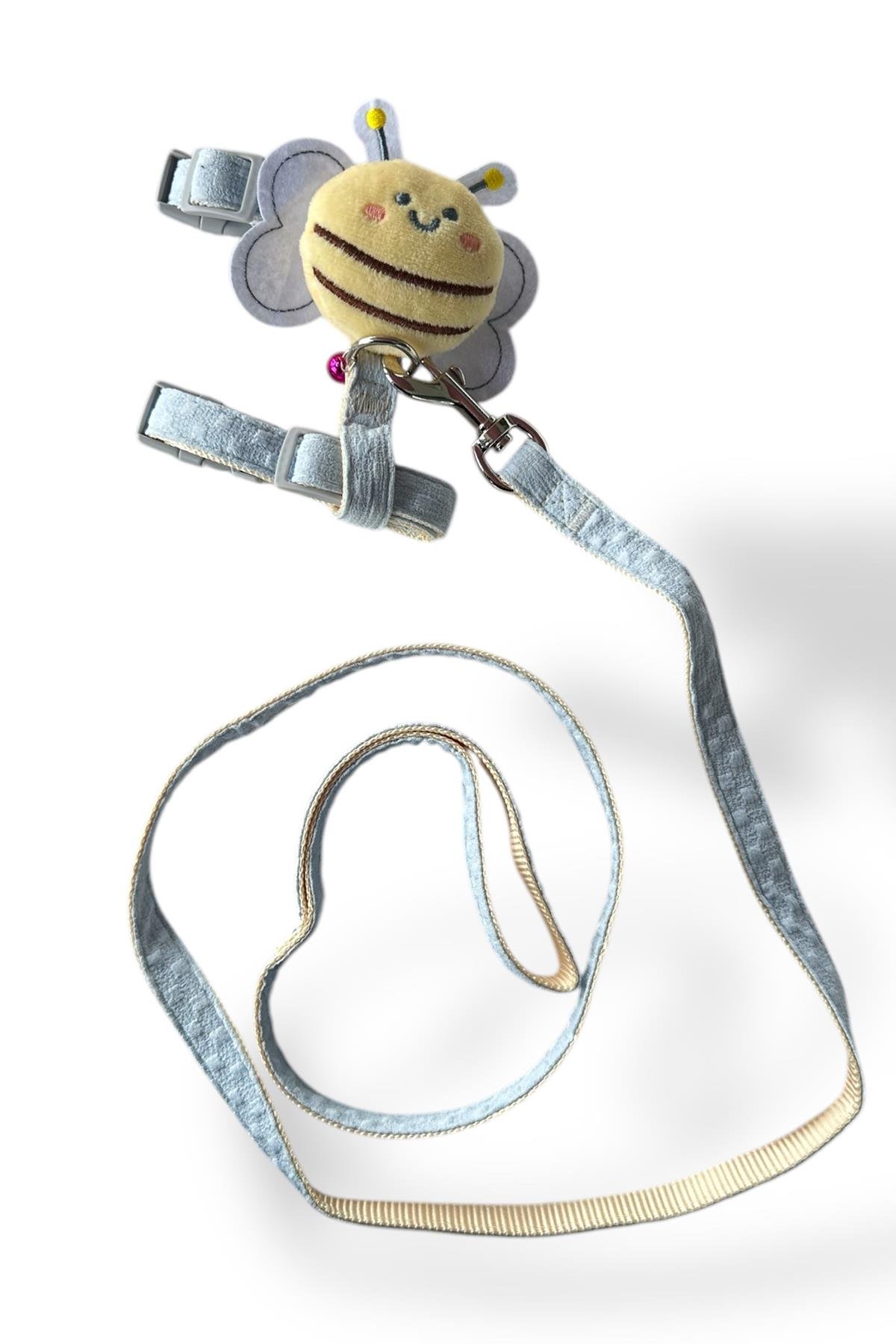 Karışık Renk Arı Figürlü Ayarlanabilir Göğüs Kedi/Köpek Tasma