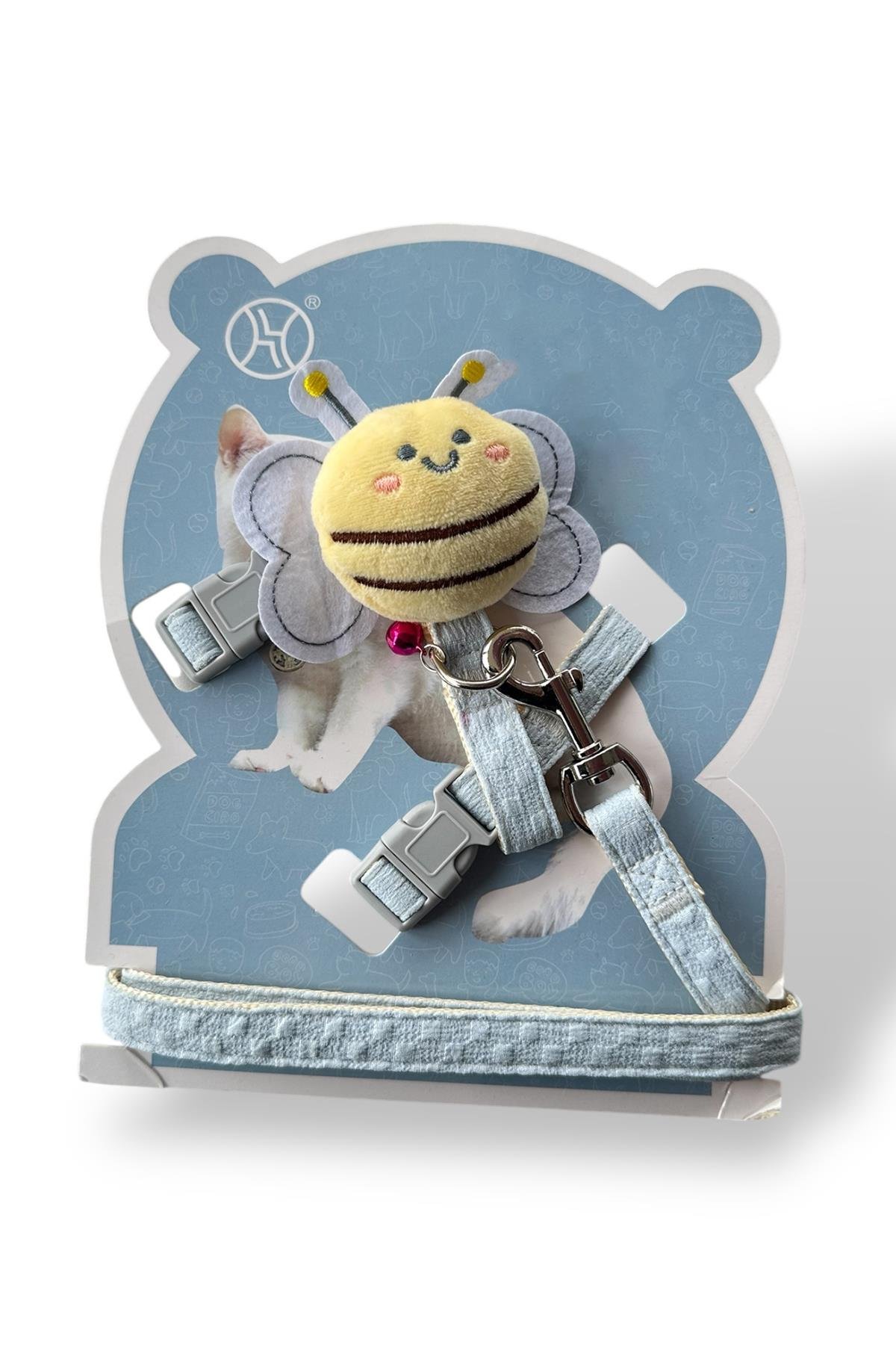 Karışık Renk Arı Figürlü Ayarlanabilir Göğüs Kedi/Köpek Tasma