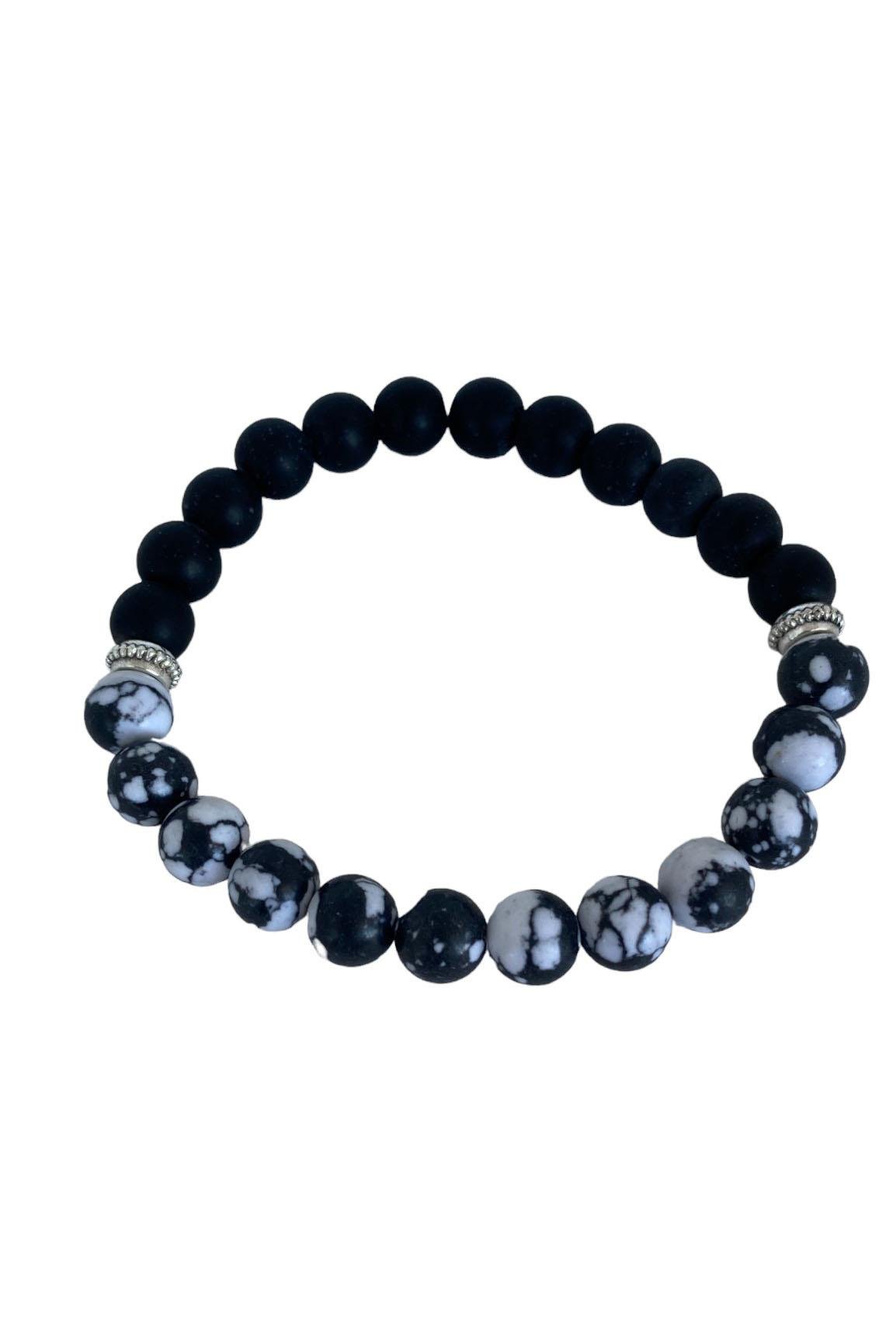 Karışık Renk Boncuk Figürlü Erkek Bileklik