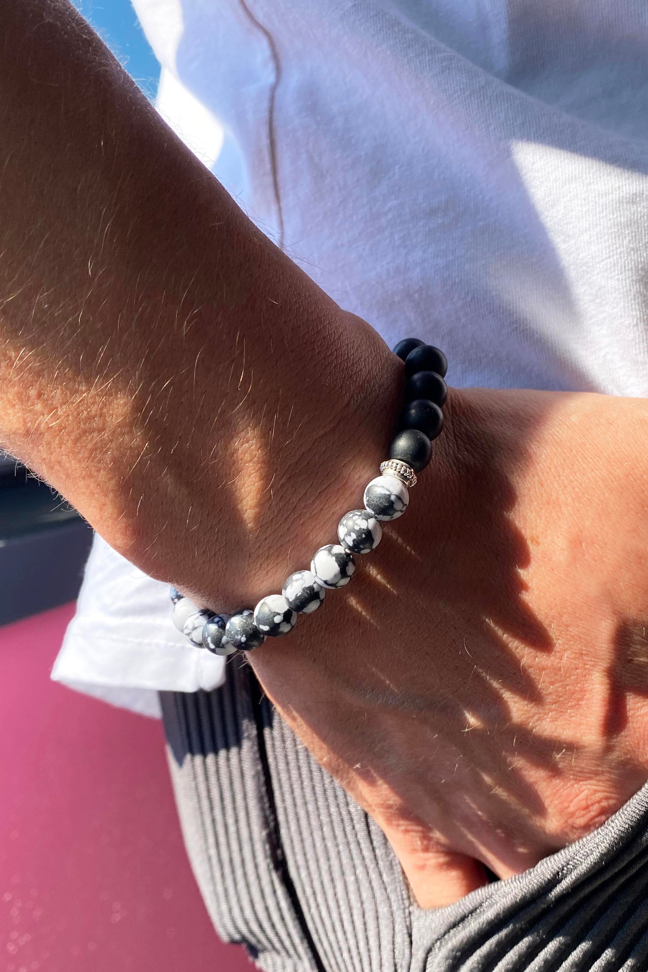 Karışık Renk Boncuk Figürlü Erkek Bileklik