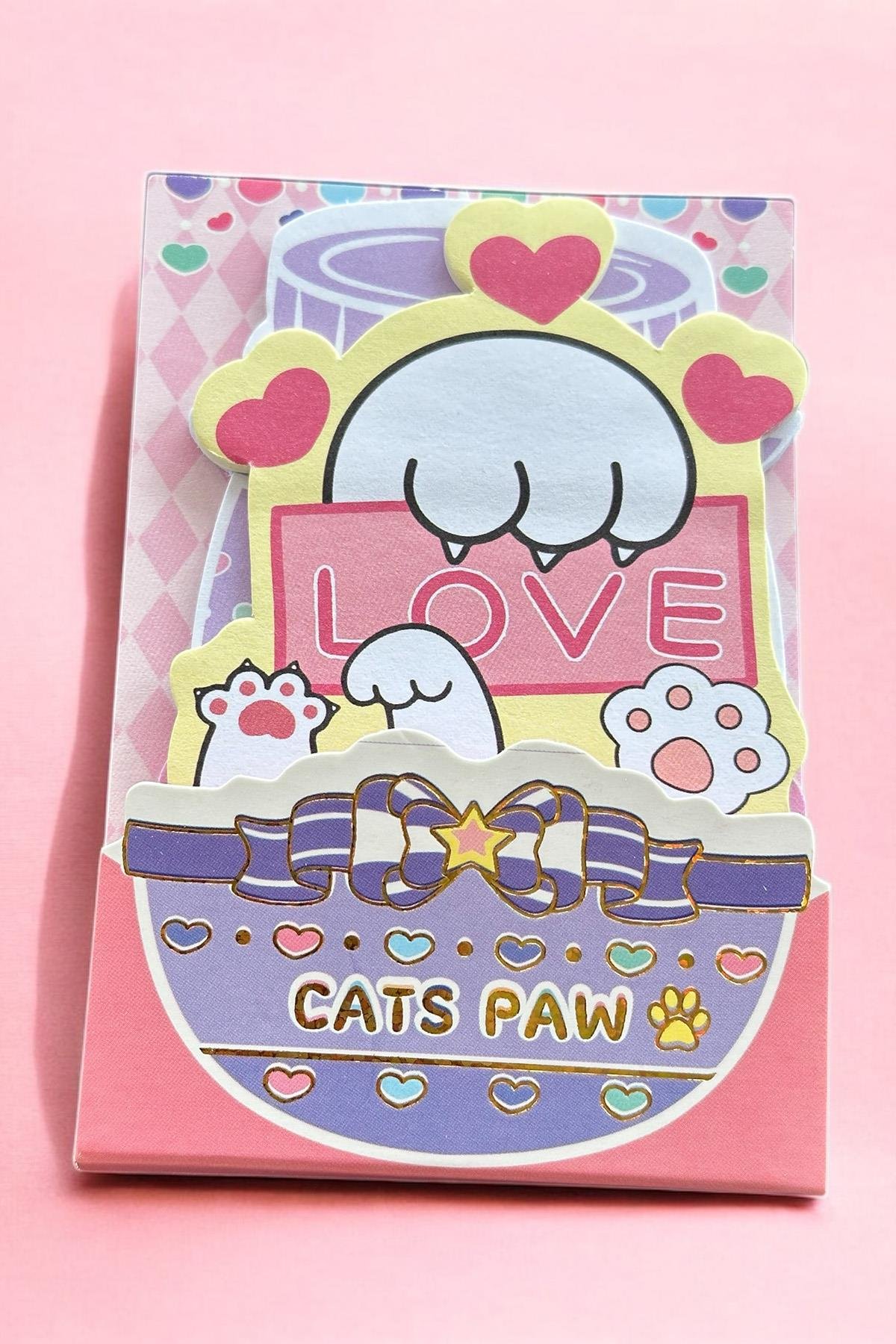 Karışık Renk Pati Figürlü Yapışkanlı Not Kağıdı