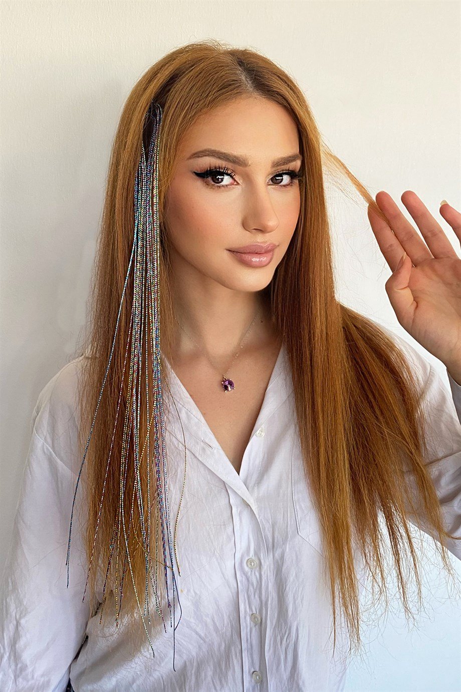 Karışık Renk Saç Aksesuarı / 50 cm