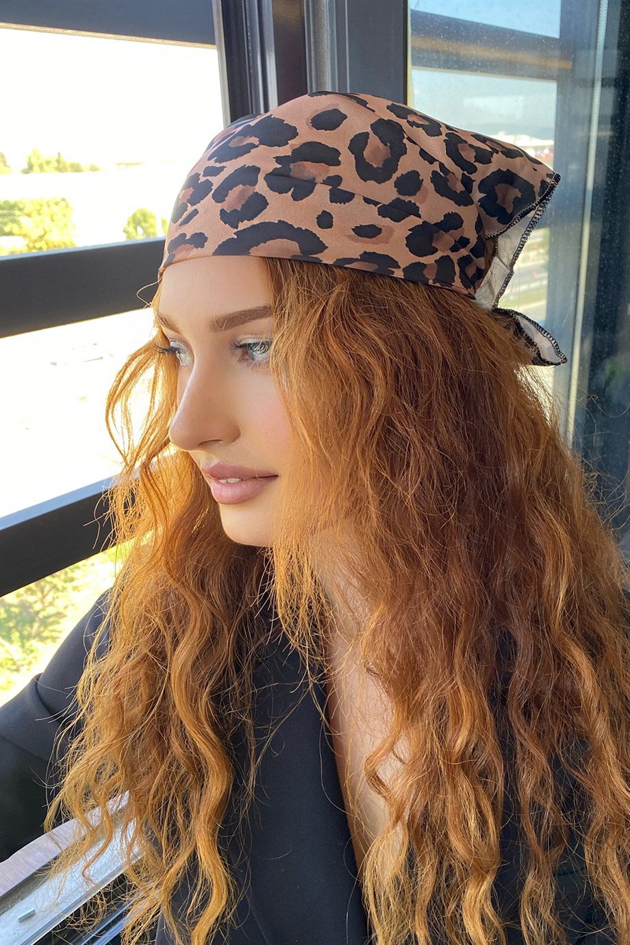 Leopar Desenli Fular