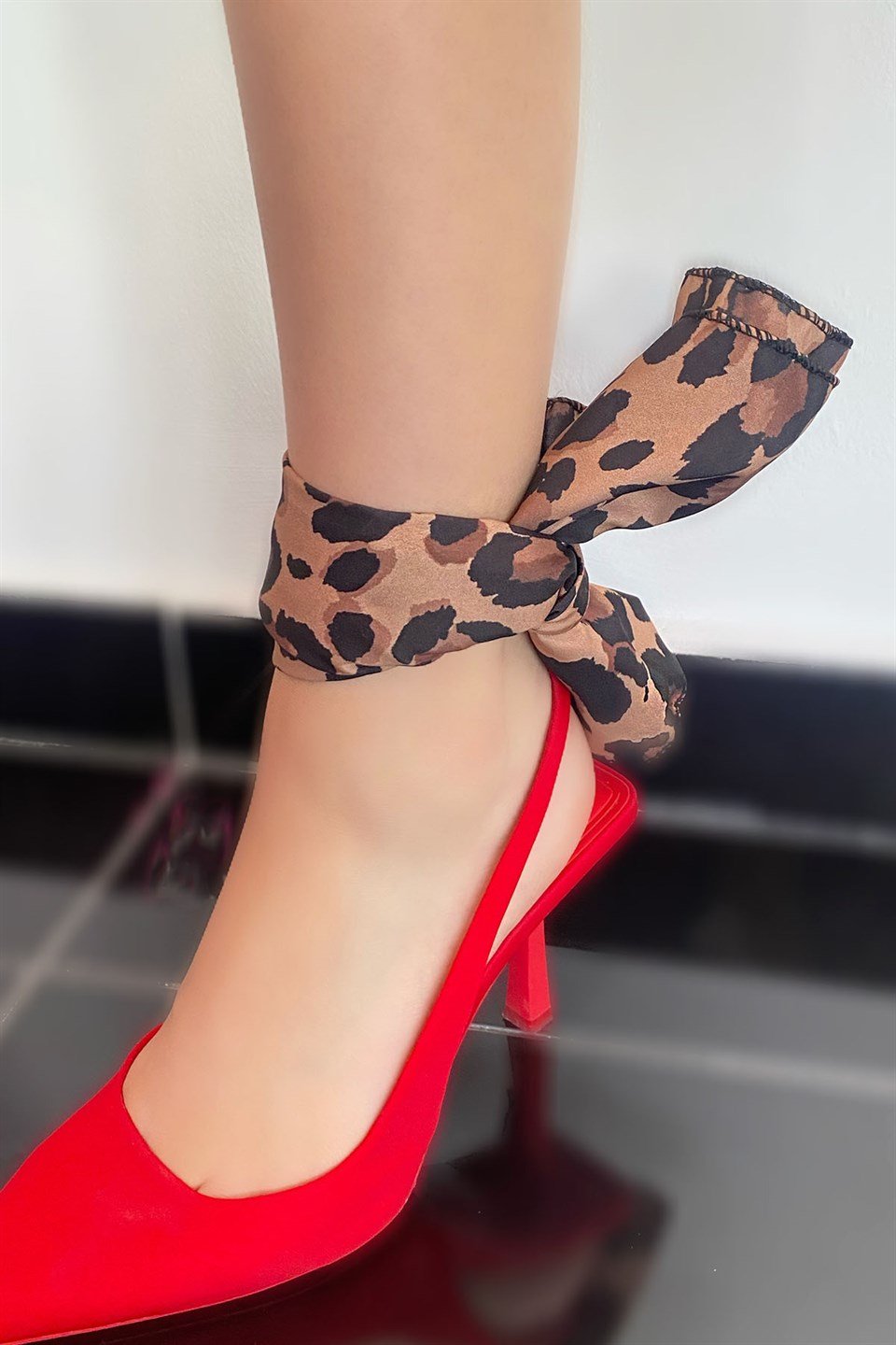 Leopar Desenli Fular