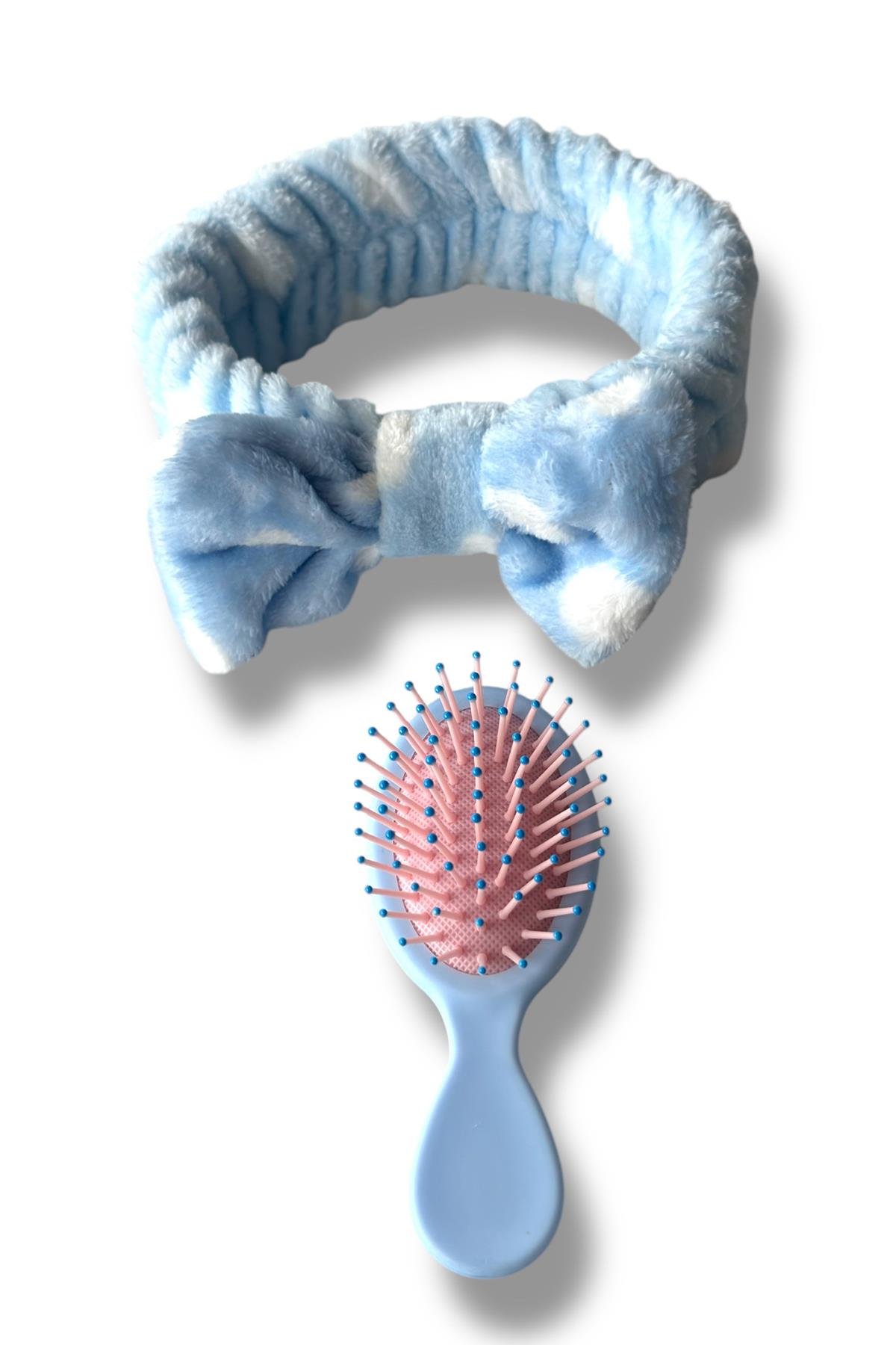 Mavi Renk Saç Bandı Ve Tarak Set