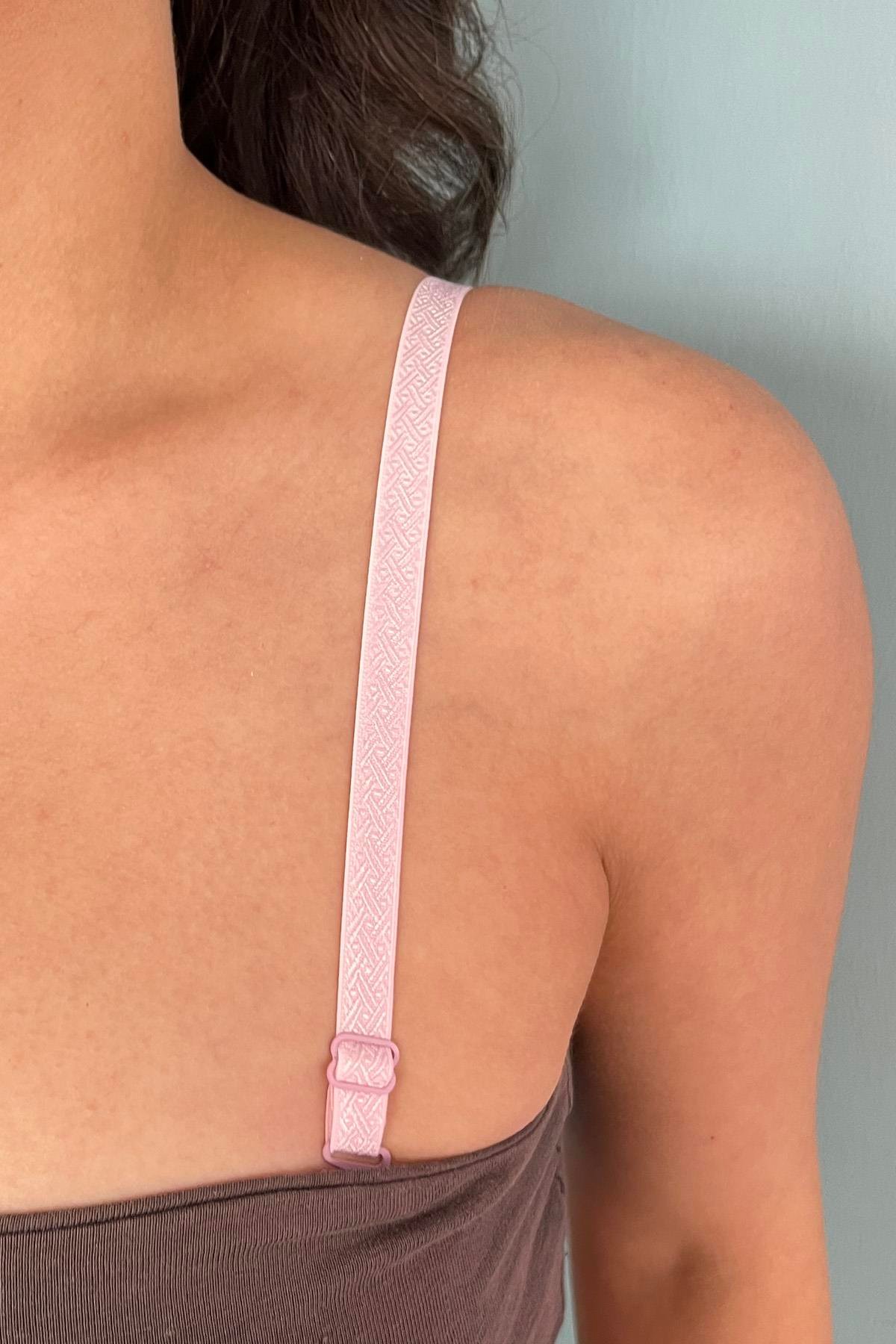 Pembe Renk Ayarlanabilir Sütyen Askısı