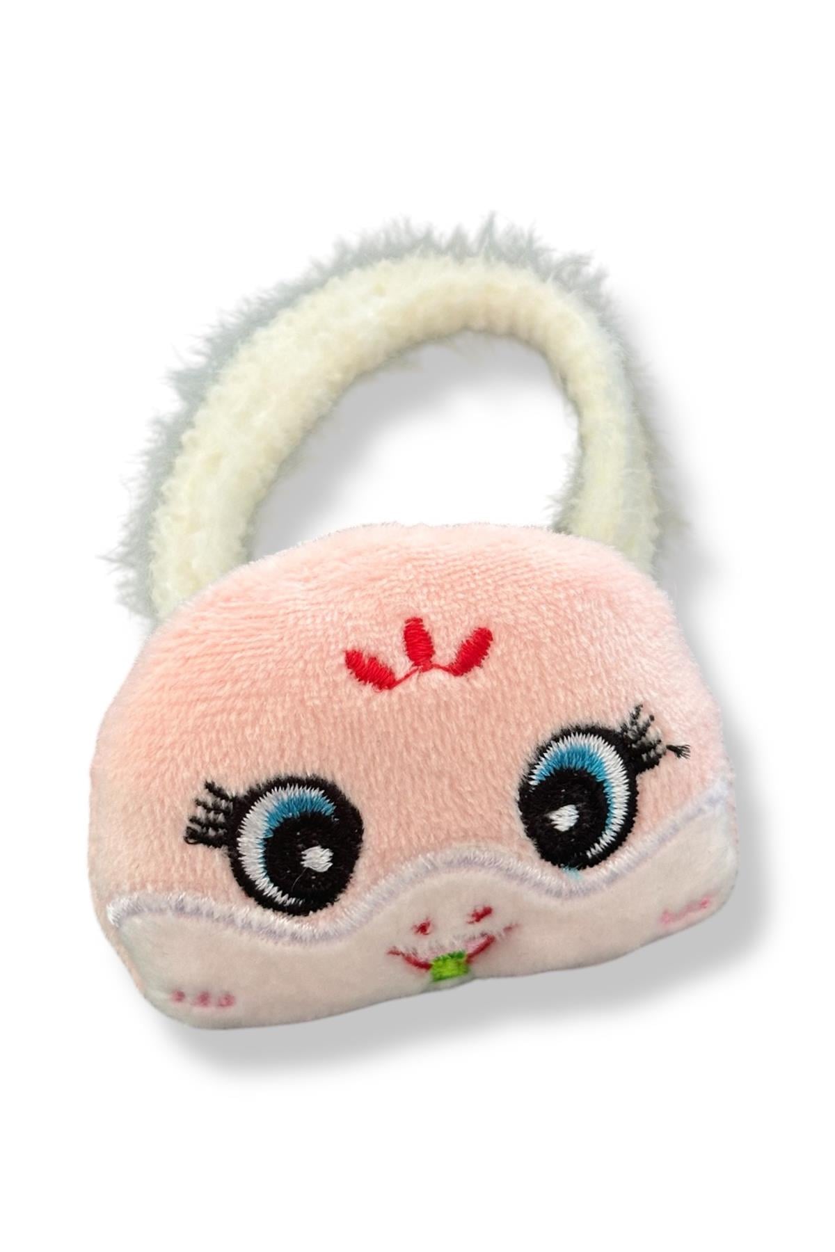 Pembe Renk Ayıcık Figürlü Peluş Simit Toka