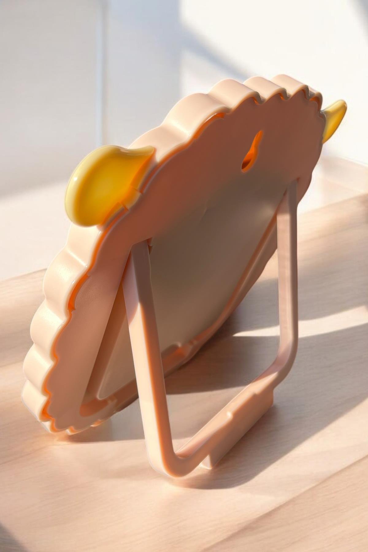 Pembe Renk Koyun Figürlü Masa Aynası