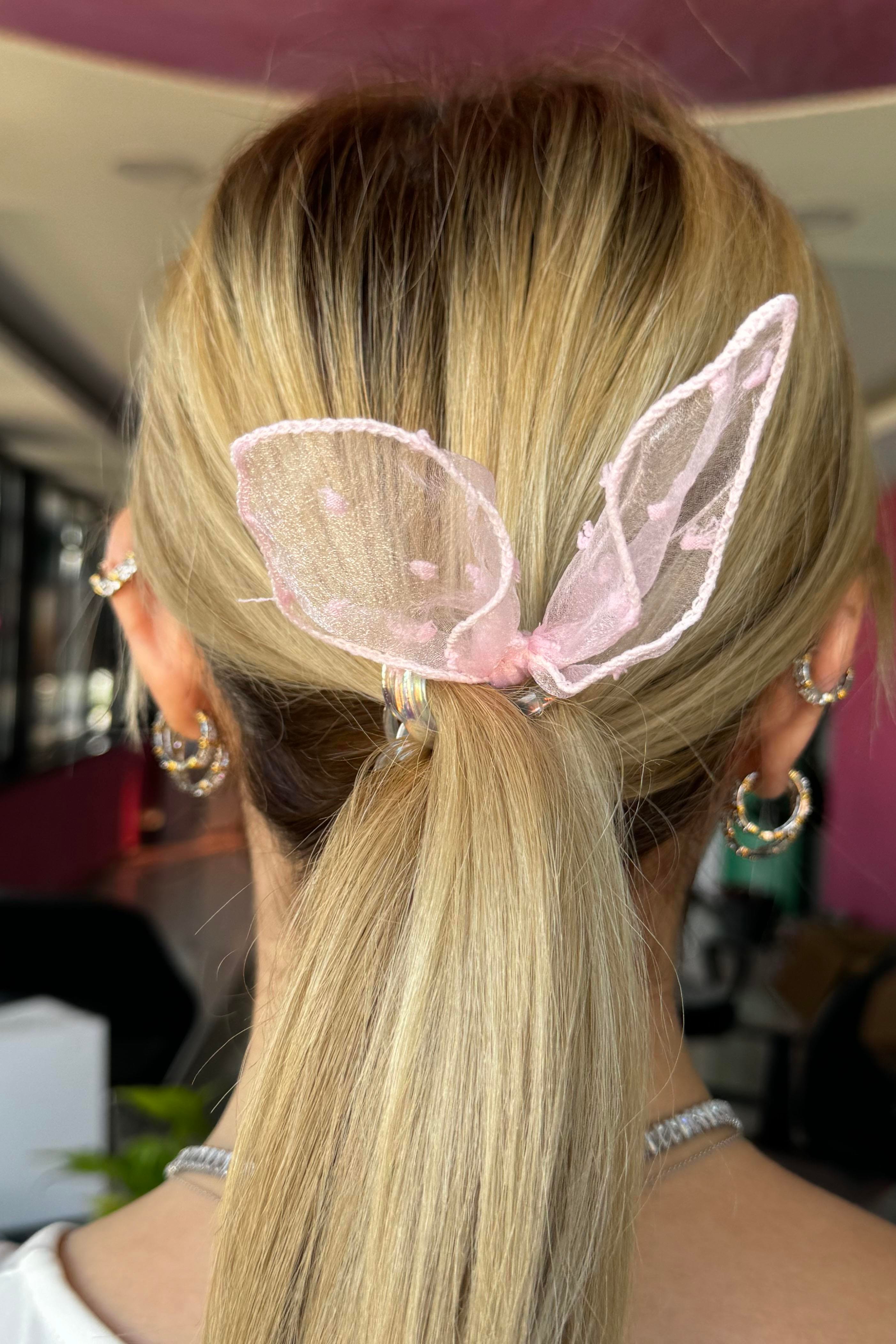 Pembe Renk Kurdele Figürlü Helezon Toka 