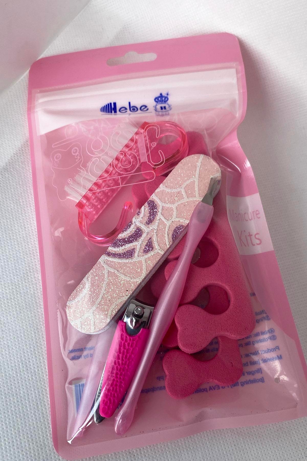 Pembe Renk Manikür Seti