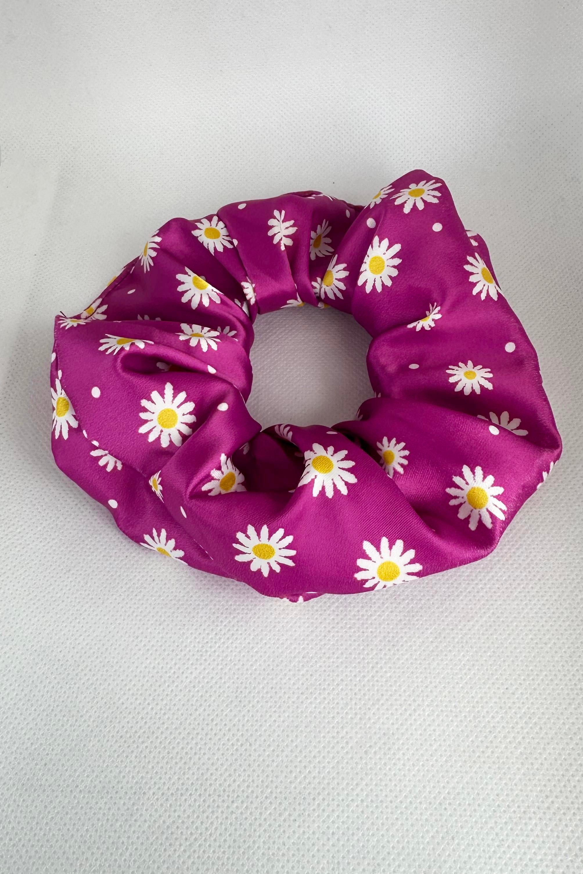 Pembe Renk Papatya Desenli Simit Toka